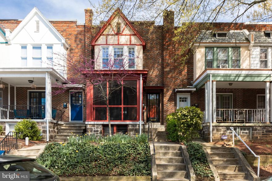 Delightful 2 BR/1.5 bath art deco townhouse on fabulous Ednor Gardens block. Fresh paint, decorative mantel in living room & many other charming details. Awesome front screened in porch along with rear deck. A spring treat!