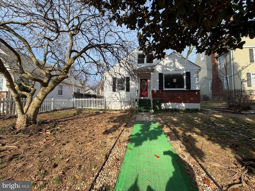 Single family home in search of a new owner with an eye for the past and the vision of the future. This home is much larger than it appears and offer 3 full levels, which is ideal for growing family. As you approach, you'll be welcomed by large front yard. As you step inside, you are greeted by hardwood floors and a large living room that overlooks the kitchen. The windows throughout helps bring natural lighting. Continue your tour and you will find a hallway which gives you access to two equally sized bedrooms and a full bath. Upstairs to the left you will find a sitting room with 2 large windows, which can easily be used as a home office . To the right you will find the 3rd bedroom with its own windows for more natural lighting. For additional living space, the full basement offers that. Step outside to the back patio which overlooks a spacious backyard, providing a private oasis for outdoor activities. Enjoy being in close proximity to Woodlawn and Reisterstown Shopping Centers providing many entertainment, shopping, and dining options. Outdoor recreation awaits you at Powdermill Run Park, Gwynn Oak Park, and Forest Park Golf Course. Major commuter routes include I-95, I-83, and I-695.