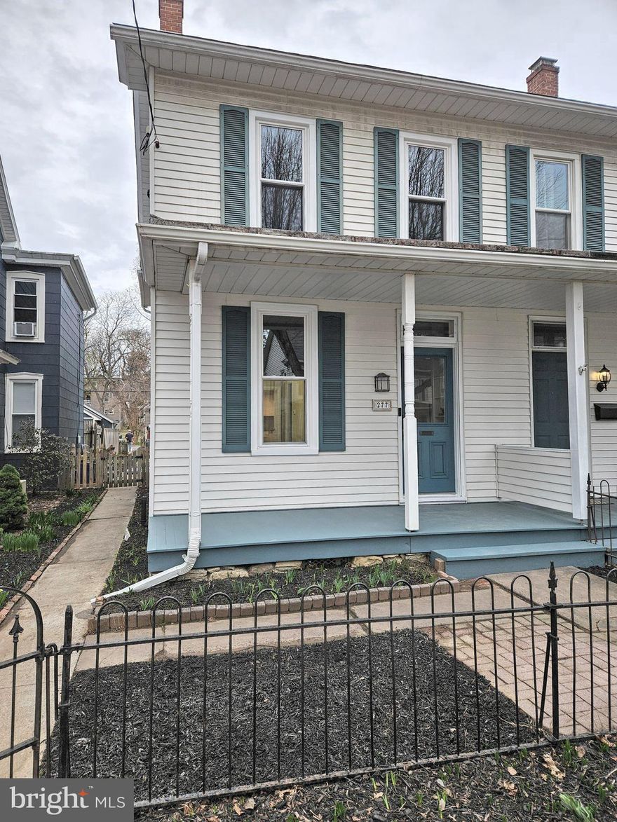 "Finishing up Renovations" We will continue to update photos until complete. This home is within 3 miles of the Hershey Medical Center and approx. 15 min. to the city of Harrisburg. It is a 1/2 duplex, located in Hummelstown. Move-in ready on or around May 1st. When you walk in from the front covered porch, (1 of 3 covered porches) you will find 9' ceilings, and a nice sized living room, that is open to the dining room, and then the kitchen. The kitchen offers new appliances, LVT, granite, and plenty of cabinets, including a pantry closet. You can access the 2nd covered porch, fenced in backyard and 2 off street parking spaces from the kitchen. Upstairs you will find two bedrooms, a large primary bedroom and a 2nd bedroom with a walk out to the 3rd covered porch. There is also a reading nook that is perfect for an office space, one full bath and a partially finished walk up attic. You will find laundry in the unfinished basement. This home has been updated with all new windows, paint, vinyl plank floors, oven, dishwasher, sink and granite. It will also have a brand new gas furnace with central air. Hummelstown offers shops and restaurants, all within a 1 mile walk and much more within a 5 minute drive. Convenient access to Hershey Med Ctr., all Hershey attractions, major highways, HIA, and The City of Harrisburg. Tenant pays for internet, gas, electric and water. Owner is a licensed real estate agent. We require proof of income prior to showing the property. Absolutely NO Pets and NO Smoking.

12 month Lease term. Owner pays for sewer and trash. Tenant pays electric, gas, water and internet. Tenant responsible for lawn maintenance and snow removal. Absolutely no smoking and no pets. Two off street parking spaces and a shed are included.