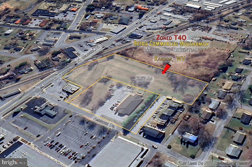 3.67 Acres of Vacant Land located along Mildred Street and Ambrose Lane in the City of Ranson.  Property is currently Zoned T40 General Urban Open which allows for Mixed Use, Residential, Retail, Office, Commercial, Multifamily and more.