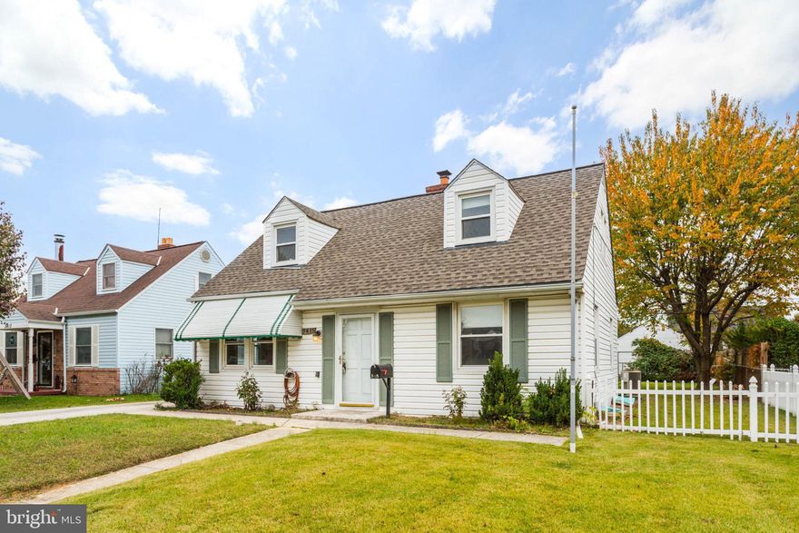 Come home to this 4 Bedroom, 2 Full Bath Charming Cape Cod in a sidewalk friendly community. Recently Refinished Hardwood Floors that flow throughout, Huge Bedrooms and a Huge Addition off the Kitchen!! Main-level features a spacious floorplan with Living Room, Dining area, Kitchen with 4 burner gas cooking and large addition with wainscoting and access to yard. Additionally, there are 2 entry level Bedrooms and hallway full bath with a walk-in jetted tub/shower combination. The Upper-level boasts an expansive Primary Suite with En-suite Full bath and Walk-in Closet and another generously sized Bedroom and storage area. Outdoors enjoy the private fenced-in, flat rear yard with covered patio, storage shed and mature trees.  Conveniently Located & Easy Access to I95, 695 and Major Thoroughfares.  Roof is believed to be newer, Furnace / Hot-water heater believed to be less than 5 years old!! This is a turn key ready charmer and will go fast! Schedule your showing today!