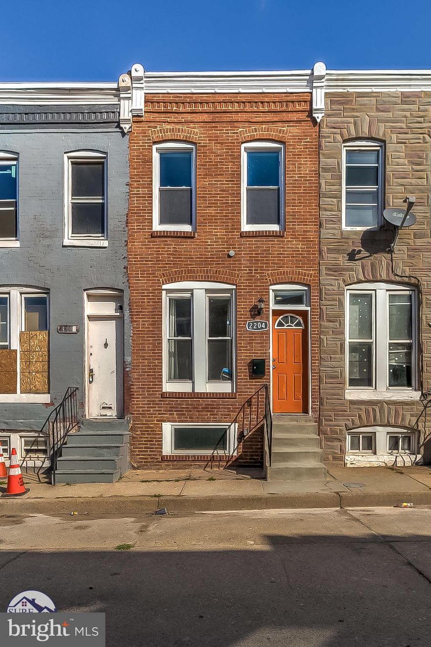 Welcome home to this recently renovated 2 bedroom townhome in East Baltimore. This home features 1 full bathroom, new hardwood floors, vaulted ceilings, granite countertops, stainless steel appliances, updated light fixtures, new ceiling fans, recessed lighting, spacious bedrooms, new carpet, exposed brick throughout, newer windows, a clean unfinished basement, a fenced-in patio and more! Located within close proximity to both Johns Hopkins Hospital North. and Collington Square Park, with easy access to major traffic and E Chase St.