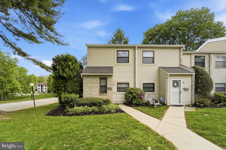 Welcome to the desirable community of Goshen Valley, where comfort and convenience come together in this end-unit, townhouse-style home. Step into a Foyer entrance, and place your coat and belongings into a large double-mirrored slider closet. Proceed into the updated galley kitchen, offering white cabinetry, granite countertops, luxury vinyl flooring and equipped with a stainless steel sink, garbage disposal, Range/Cooktop, Oven, Microwave, Dishwasher and Refrigerator. Enjoy having family visit and enjoy a delicious meal around the table in the Dining Area adjacent to the kitchen. Take one step down into the spacious Living Room. The ambiance in this room is evident, with a  cornered wood-burning brick fireplace. There is  also an ex-large window, allowing for natural light to shine in or choose to look out and view the beautiful pond surrounded with nature. An added bonus are recessed lights, a ceiling fan to help circulate the area and a large closet for storage. Stroll outside through the slider door opening, to a private patio area with a mechanical/storage closet and a place to sit and take-in the peaceful pond views. Back inside the main level, there is a convenient and updated powder room. Upstairs offers two nicely-sized bedrooms, a  hall bathroom with tub/shower and a Laundry area with a side-by-side washer and dryer. Nestled in a quiet enclave, this home includes a dedicated parking space along with plenty of additional parking for guests. Community amenities for residents include: tennis courts, a pool and community center, all within walking distance and with easy access to and from this property location in the community. Located close to all main arteries, transportation restaurants and plenty of shopping.