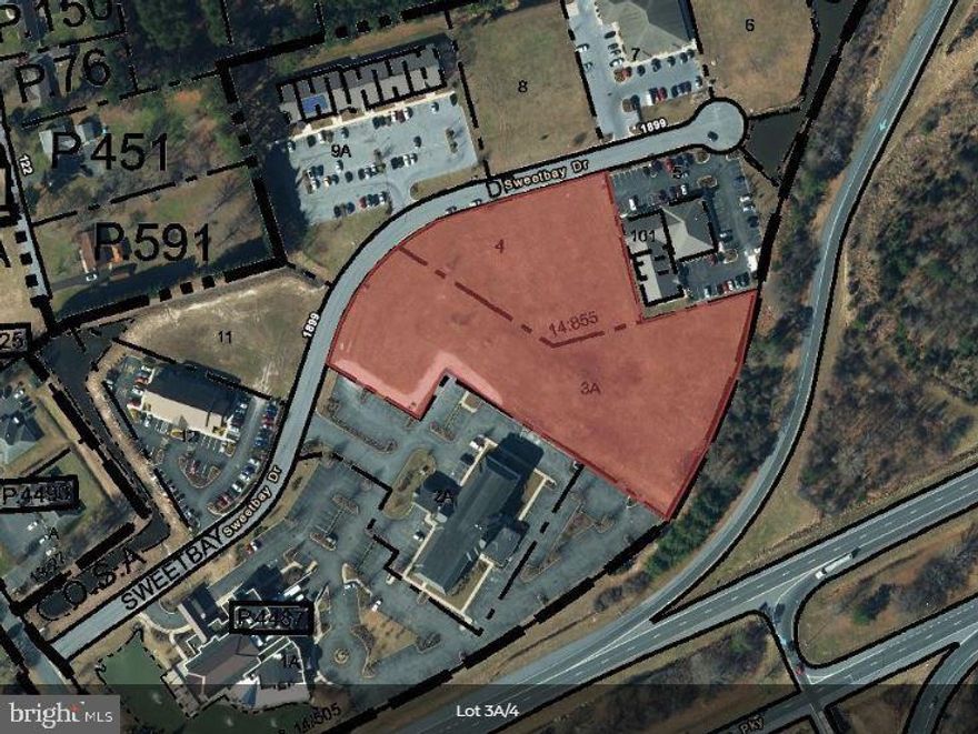 Commercial Lots available on Sweetbay Drive. Just off US Route 50 in Salisbury, MD.Lot 3A/4: 4.08 +/- acres $300,000