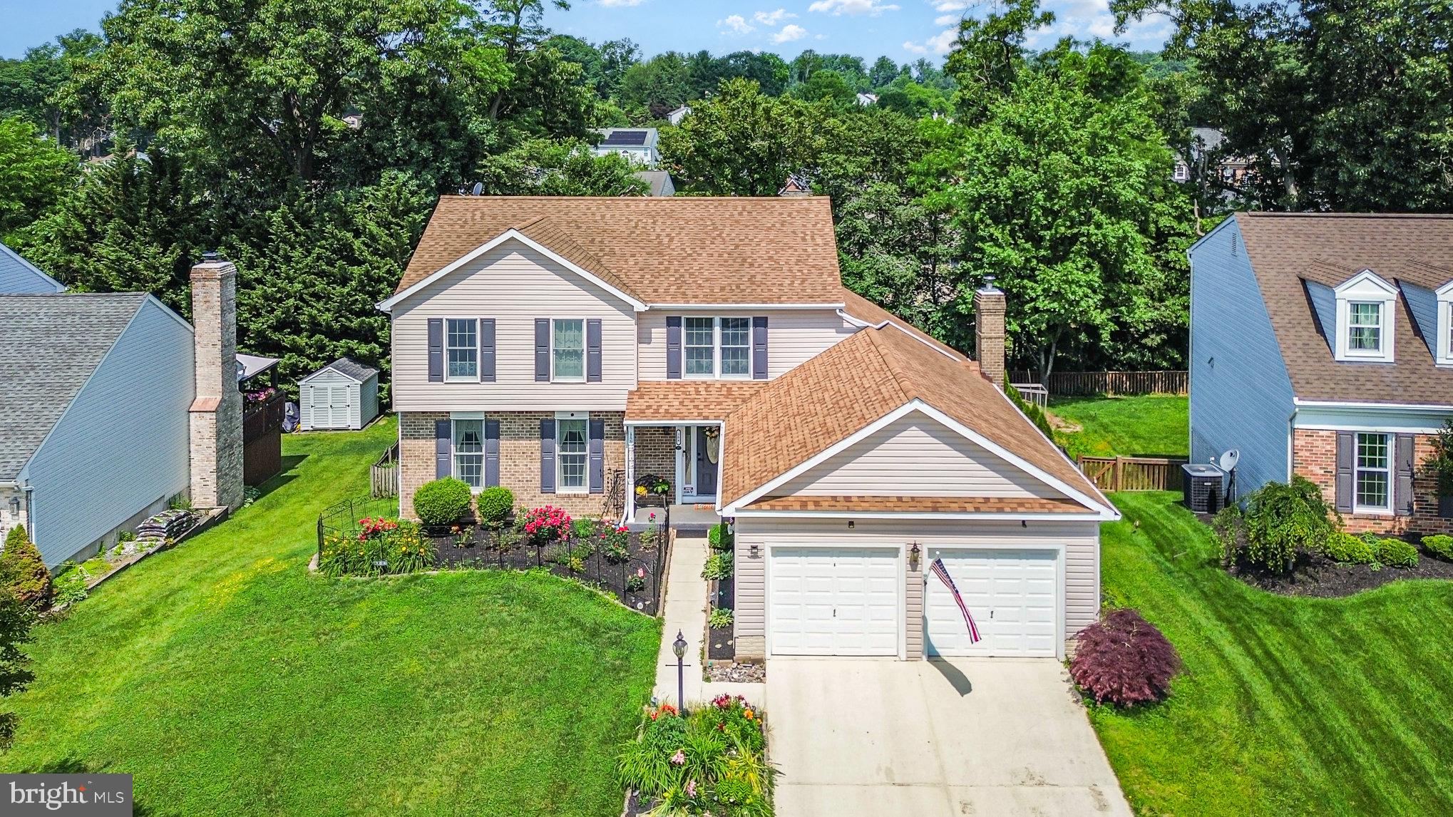 Don't miss your chance to own a home in the sought after neighborhood of Overview Manor! Lovingly maintained and move-in ready! This spacious colonial sits on a quiet cul-de-sac. The main level features a family room with cozy fireplace, formal dining room, separate sitting room, and an updated kitchen with expansive pantry and new stainless steel appliances (2024). New LVP flooring in the upper level hallway, hall bathroom and primary bathroom. Upstairs, find 4 generous bedrooms including a serene primary suite with a cathedral ceiling. The fully finished walkout basement includes a large rec room, bonus room (perfect for guest space or office), and bath rough-in. New washer & dryer (2024) included! Enjoy the fully fenced backyard, complete with large shed, raised vegetable garden, and refreshed landscaping. Other features include a roof with 20+ years warranty, radon system, and quiet yet convenient location just minutes to Wegmans, The Festival, and I-95. Don’t miss this one — space, updates, and an unbeatable location! Located in the Patterson Mill School district.