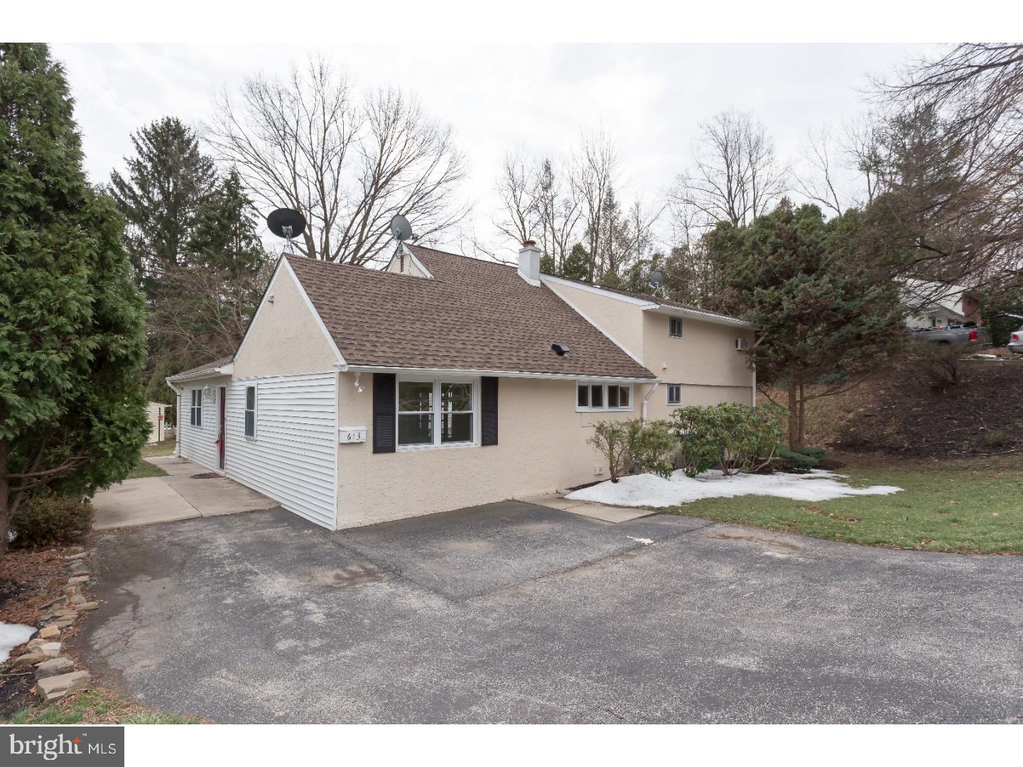 Great Location and Radnor Township Schools! Come see this 4 bedroom, 3 bath home in Waynewoods. The main level offers flexible space for Living Room, FamilyRoom, and Dining Rooms. The Kitchen is newly renovated with maple cabinetry and custom tile backsplash. An en-suite Master, with a second Bedroom and second hall bath, laundry room, and additional closet storage complete the first level. The second floor offers 2 additional Bedrooms, a hall bath, and ample storage. This home is move-in ready featuring new flooring and fresh paint, newer windows, roof, and central air as well as a one year home warranty. Move into one of Wayne's walkable neighborhoods, where neighbors meet and chat while strolling with families and dogs. The walkable location is marked by sidewalks, a large park, shopping, restaurants, WholeFoods, Starbucks, train and all the Main Line has to offer.