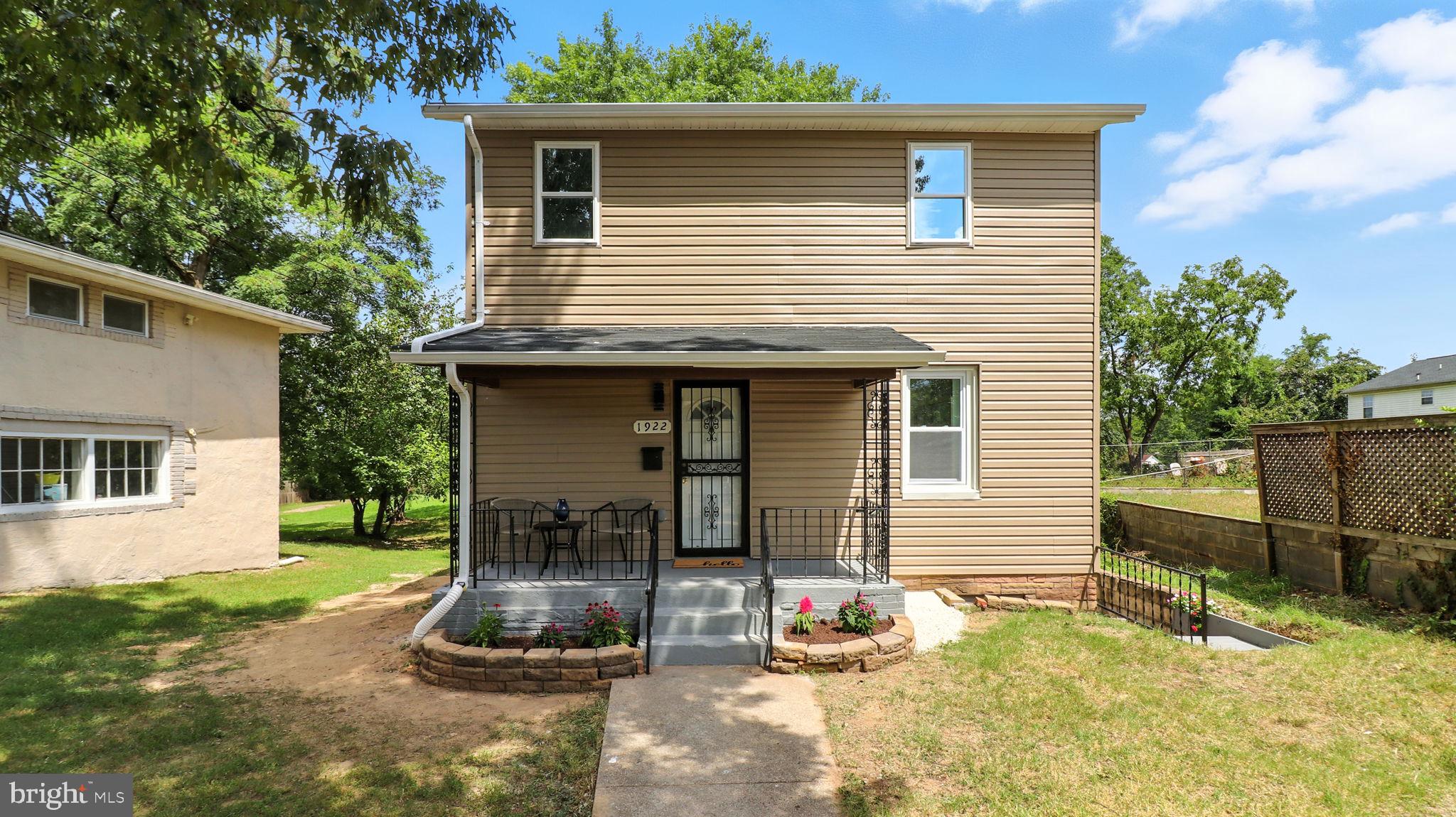 Seller Offering $5K in Closing Help! Welcome to 1922 Campbell Drive, a beautifully updated single-family home on a quiet street. A short walk to Dupont Heights Park, this home has been thoughtfully redesigned from top to bottom to offer modern comfort, and stylish finishes. On the main level, you’ll find the primary bedroom with a private en-suite bathroom, a convenient powder room, and a bright and stylish living-kitchen space. Warm LVP flooring and sleek recessed lighting create an inviting atmosphere. The kitchen’s stainless steel appliances, white cabinetry, and elegant gold-tone accents sit just steps from the comfortable seating area. This open floor plan is perfectly designed for both daily living and entertaining. Upstairs, two additional bedrooms share a stylish jack and jill full bathroom. The fully finished basement provides a flexible office, potential 4th bedroom, or family room. Recent upgrades include a new roof, new windows, new HVAC system, updated plumbing and electrical– ensuring years of worry-free living. Enjoy coffee on the welcoming front porch or relax in the backyard. With parks, shops, and commuter routes just minutes away, this home blends charm, convenience, and modern living. Move-in ready – come see it today!
