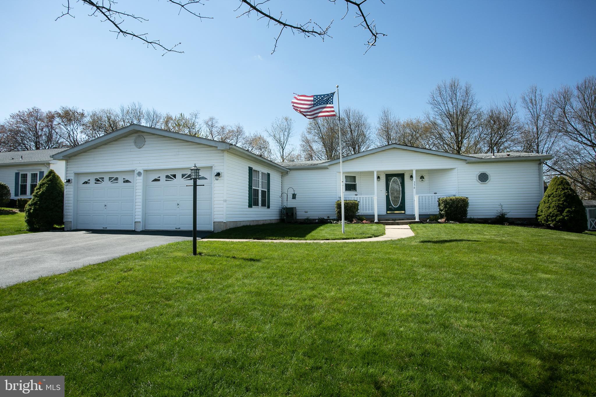 Located in the desirable Red Hill Estates 55+ community, this home s location and layout has much to offer within it s 1,650 sq ft. Bright and clean with many new features, including 3 bedrooms, 2 baths, a 2-car garage, and a large composite deck with retractable awning. Enter the open floorplan living/dining room with cozy corner gas fireplace and vaulted ceiling, with new windows, and new glass slider door to the deck. New carpeting in living, dining, and all bedrooms! The kitchen is adjacent to the living/dining rooms. The eat-in Kitchen features an island, ceiling fan, a new faucet and new flooring. Kitchen door enters into laundry area and the 2-car garage. The master bedroom is on the side of the living room and the 2 additional bedrooms are across the other side of the dining room, which provides some nice separation. The master bedroom has a large walk-in closet with organizer system. There is a large master bathroom with oversized shower, linen closet, and new flooring. The additional bedrooms share the hall bathroom which also has new flooring. The backyard is a great space to relax with the easy maintenance composite deck with pvc rail and retractable awning provides nice shade. The shed provides additional storage. This is a very well maintained/updated home and property!
