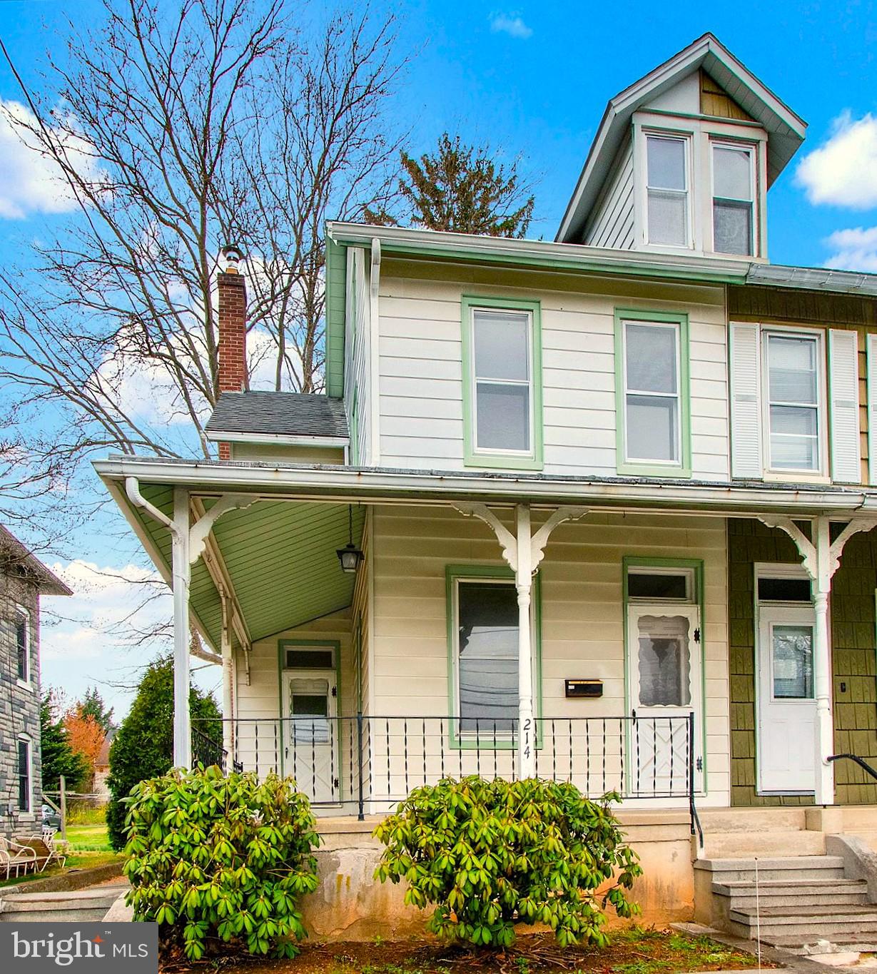 Classic Semi in Wernersville Borough, Conrad Weiser Area School District, Features Living Room, Dining Room, both with access to Wrap-Around Covered Porch, 3 Bedrooms (one is Straight-Thru) and 1 Full Bath. Wood Floors, Kitchen Access to Fenced Rear Yard, Alley Access to Off-Street Parking, Oil Furnace (2015), Electric Hot Water Heater (2021), Gutter Guards (side & back). Easy access to playground, library, community events, shops and restaurants, nearby fitness centers, and historic sites. Commuter-Friendly routes to Lebanon/Harrisburg, Ephrata/Lancaster/York and Pennsylvania Turnpike to points beyond.