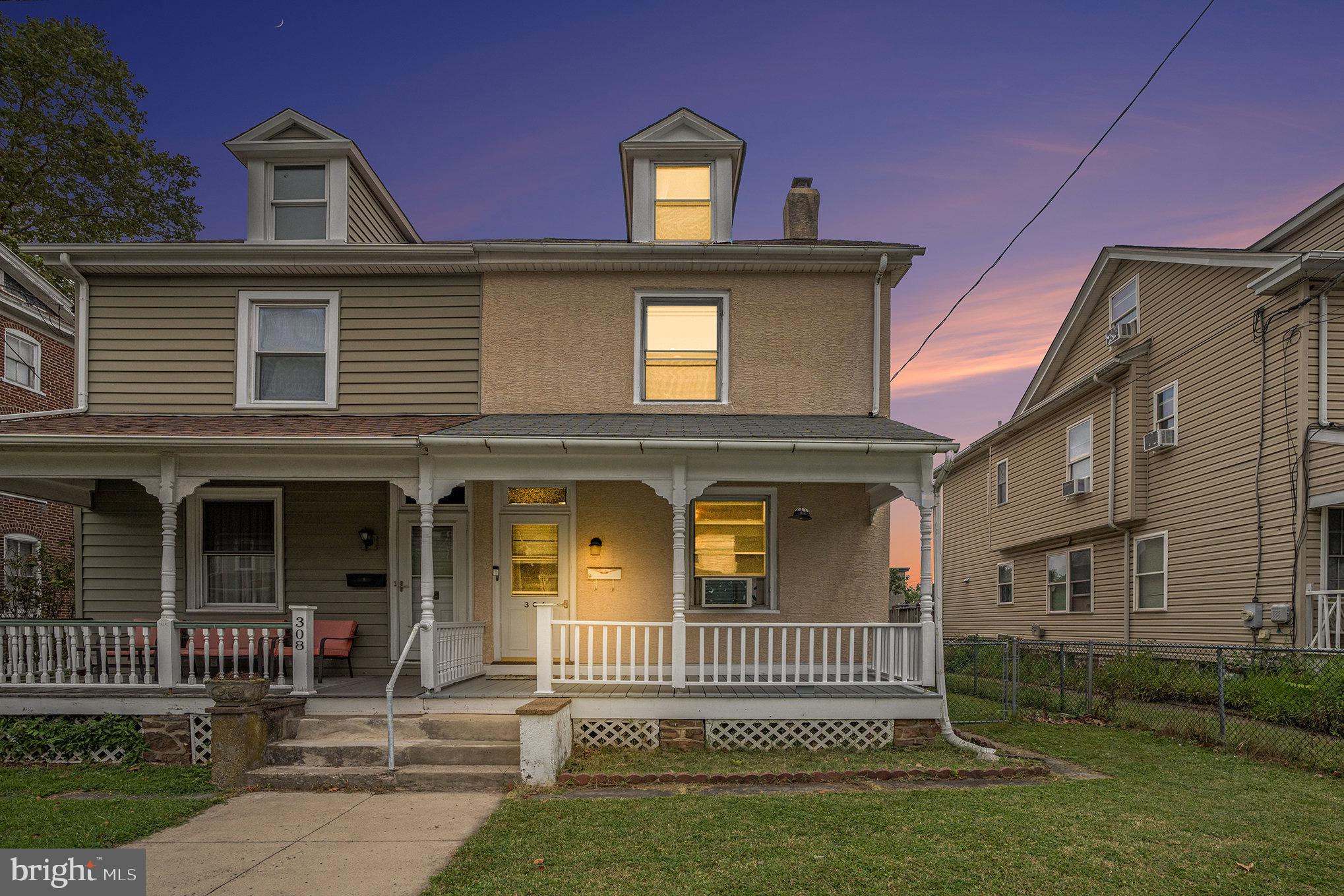 Charming Twin Home in the Heart of North Wales Borough – 306 W Walnut St
Welcome to 306 W Walnut St, a rare find in the highly sought-after North Penn School District, offering the perfect blend of character, space, and location—all with no HOA or condo fees. This move-in ready twin home sits in the heart of North Wales Borough, within walking distance to shopping, dining, and the North Wales train station, which provides direct service to Center City Philadelphia.
Inside, you'll be greeted by a warm and inviting open layout. The spacious living room/dining room combo flows seamlessly into the kitchen, which conveniently connects to a mudroom for added storage and easy access to the backyard—ideal for everyday living and entertaining.
Upstairs, the home offers three comfortable bedrooms and a full bathroom. The third-floor attic, currently used for storage, provides a generously sized bonus room that can easily be finished into a home office, guest room, or fourth bedroom, offering great flexibility for your needs.
Step outside to a large rear deck that overlooks a fenced-in backyard, perfect for pets, gardening, or relaxing evenings. The home also includes two private parking spaces at the rear, a shared driveway easement for convenient access, and backyard entry from Swartley Street, with plenty of additional free street parking. The unfinished basement adds even more storage space and includes washer/dryer hookups.
Whether you're a first-time buyer, investor, or looking to downsize into a walkable and welcoming community, this home delivers endless potential, a prime location, and exceptional value. Don’t miss your chance—schedule your showing today before it’s gone!