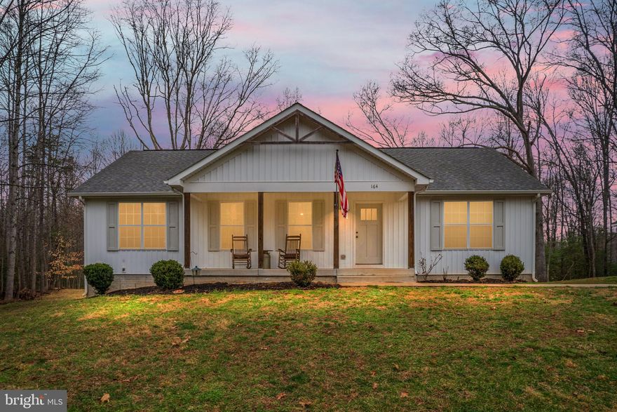 Built in 2018, this charming 3-bedroom, 2-bath home sits on 5 peaceful acres, offering the perfect combination of modern comfort and country living. From the inviting front porch to the open surroundings, this property provides the space and tranquility you've been searching for. Step inside to find a bright and welcoming interior featuring a well-appointed kitchen with stainless steel appliances and granite countertops, perfect for everyday living and entertaining. The thoughtful layout offers comfortable living spaces, spacious bedrooms, and modern finishes throughout, making this home truly move-in ready. Need more space? The home also features a 1,400 square foot unfinished basement, offering endless possibilities for future expansion. Enjoy the outdoors with plenty of room for gardening, recreation, animals, or simply relaxing on the spacious Trex deck. The two-car detached garage provides excellent storage, workspace, or parking flexibility. Schedule your showing today!