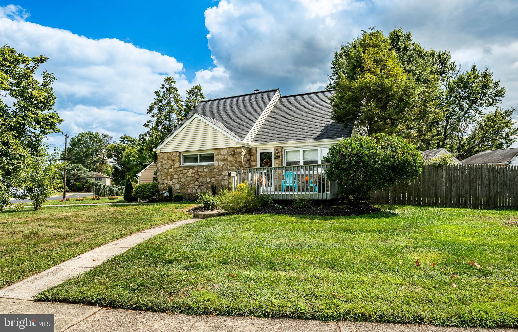 SINGLE and AVAILABLE detached Cape Cod home on a beautiful full corner lot. This home offers 3 or 4 bedrooms and 2 baths, along with a one car detached garage. The location is perfect, close to schools, shopping, all major routes and within walking distance to a neighborhood playground. It has been freshly painted, has a newer kitchen and unique for this neighborhood a full walkout basement. The spacious living room has newer laminate luxury vinyl plank flooring that is in most rooms on the first floor. There are lots of replacement windows with upgraded nice matching blinds throughout the first floor. The modern kitchen has 42 inch medium wood oak cabinets, with built in wood shelves, a double large stainless sink with newer faucet, and garbage disposal. Large Frigidaire side by side stainless steel refrigerator, 5 burner stainless ceramic electric cookstop range and self clean oven, top of the line Bosch dishwasher and a GE builtin stainless steel microwave. Tons of cabinets, lazy susan, and abundant counter space. The Dining, breakfast room is perfect for formal or informal dining with guests and the family. Head on out the rear door to the wonderful fenced in yard area and the 14 x 12 flagstone patio, great entertaining area for outdoor times. The first floor also has two good size bedrooms and a full hall bath with a shower over tub. The second floor currently is one very large bedroom with newly installed carpets, but no door separating to the other room and has a hall bath in between. That has a vanity, commode and small shower tub area. This room can be two separate bedrooms with just adding a door and closet in the 2nd room. There is a large cedar walk in closet in the other room. Plenty of accessible storage area in the attic eaves if needed. Again fresh paint in this area makes it bright and roomy. The Seller replaced the roof in June of 2024, added newer floors throughout most of this home, a custom French Drain in 2014 was installed in the whole basement, and a new gas heater and new air conditioning system in 2020. The lot is very nice with a full spacious corner lot with lots of yard space along with the rear private areas. A detached one car garage suits for storage or a smaller car, along with parking off street in the driveway for at least 3 cars. There is also a storage shed for landscaping and other equipment. The huge 31 x 23 basement has a laundry room and could easily be finished off as it has a bilco door exit to the rear yard. Unusual for this neighborhood as most homes are on a slab, so enjoy the extra storage or finish it for a rec room. This affordable single family home is priced similar to a townhome so take a look today, ready for immediate occupancy.
