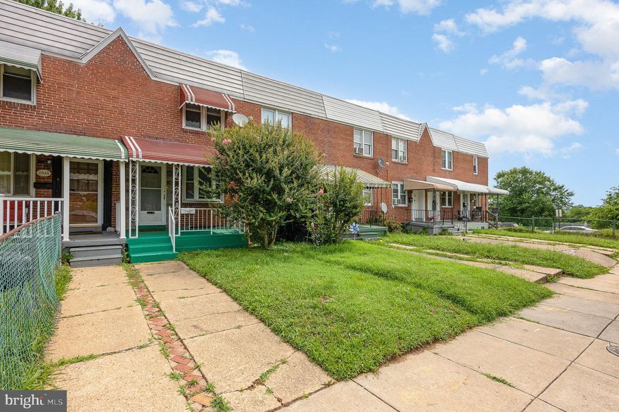 **OPEN SAT 7/19 & SUN 7/20 @ 1-3PM**Welcome to 2047 Grinnalds Avenue, a charming 2-bedroom, 1-bathroom brick townhouse located in the heart of Baltimore’s Morrell Park neighborhood. Offering 812 square feet of comfortable living space, this home features a traditional layout enhanced by brand-new carpeting, fresh paint, and a recently updated bathroom. It's an excellent opportunity for first-time homebuyers or savvy investors looking for a turnkey rental.

The location offers outstanding connectivity. With Interstate 95 less than half a mile away, and quick access to the Baltimore Beltway (I-695), commuting to downtown Baltimore, BWI Airport, and even Washington, D.C., is a breeze. Public transportation is easily accessible via several MTA bus lines, and the MARC train at West Baltimore Station provides efficient regional transit options.

Outdoor enthusiasts will appreciate the nearby green spaces, including Carroll Park with its golf course and recreation fields, and the scenic Gwynns Falls Trail, ideal for jogging or biking. For everyday convenience, Westside Shopping Center and other local grocery and retail options are just a short drive or bus ride away.

Residents are also close to some of Baltimore’s most iconic attractions. The Inner Harbor, Camden Yards, and M&T Bank Stadium are all within a few miles, offering entertainment, dining, and cultural activities. Blending comfort, convenience, and location, 2047 Grinnalds Avenue is a standout home in a well-connected neighborhood.