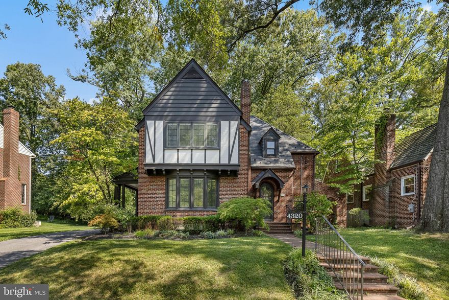 Welcome to 4320 Woodberry Street in sought after University Park! This home is a gorgeous Tudor with 3 bedrooms and 2.5 bathrooms. It has gleaming hardwood floors throughout the home and has loads of potential. There is a  2 car detached garage as well as a 3 car carport.  Bring your ideas and make this home your own!  This home is in close proximity to Sports and Recreational facilities, UPES, Whole Foods, Denizens, Burton's, Gold's Gym  and so much more, including the path to the Riverdale Farmer's Market, Riviera Tapas, and Riverdale Town Market make it the perfect location. Big Ten sports, The Clarice Smith Center for the Performing Arts and all the wonderful things that the University of Maryland offers are nearby. Ideal for commuting, all major transportation routes (295, 50, 95, 495), the PG Metro or College Park Metro and the Marc Train are close by. The Purple Line is under construction!! The very active UP Civic Association has something for everyone: The Azalea Classic, July 4th Parade, Co-op babysitting, Chili Cook-off, and more. University Park offers its own Mayor & Town Council, Police, playground and tennis/pickleball courts. Welcome home! Home is "As Is'.