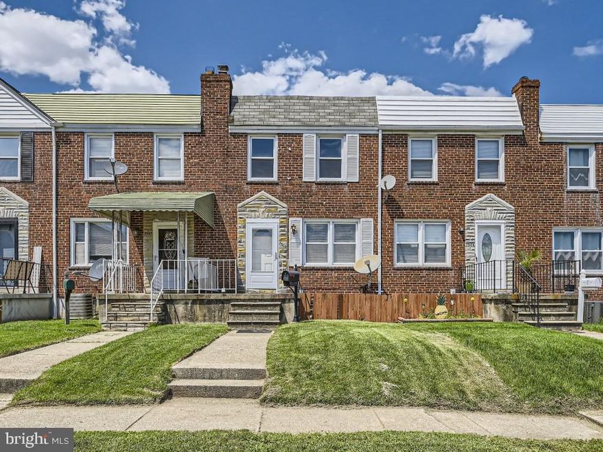 This rarely available, townhome in Dundalk, MD has been owner occupied & will not last....  This opportunity is perfect for a first time home buyer (FTHB) or an investor that may like to buy & hold or make some updated and resell.  The options are endless.  Flat front yard with a porch and brick façade.  Sidewalks through the neighborhood and centrally located.  The back yard features a covered porch and a fence yard with greenspace.  (Buyer/s may consider an option of converting a portion of the spacious back yard into off street parking post settlement).  Step inside from the back yard to the eat in kitchen which is perfect & convenient for entertaining.  The lower level features a walkout to the back yard, bright, eat in kitchen, and separate storage area for utilities & washer/dryer area.   Venture 1 level upstairs to a bright family room with possible wood floors under the carpeting.  Buyer to verify, and a main level Bedroom which Buyer may consider converted to a kitchen.  Upper level may also feature wood floors under carpet, 2 additional spacious bedrooms and a Full Bath.  Welcome home! this one is priced to sell "as is" & perfect for every real estate portfolio.