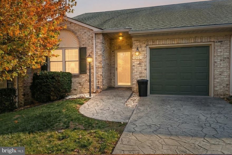 LOOKING FOR SINGLE LEVEL LIVING?  NOT READY FOR 55+ COMMUNITY?  LOOKING FOR STRESS FREE, LOW MAINTENANCE LIVING?

Welcome to 12921 Little Hayden Circle — a well-maintained, one-level home designed for comfort, convenience, and easy living.

Built in 2003, this thoughtfully designed residence offers a practical layout ideal for those looking to simplify their lifestyle—whether you’re downsizing, seeking low-maintenance living, or simply want the ease of having everything on one floor.

Effortless Everyday Living
Step inside to a bright and functional floor plan that connects the main living areas seamlessly. The kitchen offers ample counter space and updated appliances (installed by the current owner), making meal prep and entertaining simple and efficient. The open flow into the living and dining areas creates a comfortable space for both everyday living and hosting guests.

Comfortable & Accessible Design
This home features two bedrooms and two full bathrooms, including a spacious primary suite. The primary bathroom includes a lightly used walk-in tub, offering added convenience and flexibility for a variety of lifestyle needs.

Enjoy the Outdoors—Without the Hassle
One of the standout features is the screened-in patio—perfect for enjoying fresh air and seasonal views while staying protected from the elements. The home also backs to open space, providing a sense of privacy and a more open view compared to many nearby homes.

Highlights Include:
✔️ True one-level living
✔️ Low-maintenance lifestyle
✔️ Screened-in patio for enjoyment
✔️ Lightly used walk-in tub
✔️ Open space views behind the home
✔️ Move-in ready condition

Convenient Location
Situated in Hagerstown, this home offers access to shopping, dining, and everyday conveniences while being tucked into a quieter setting.

Additional Notes:
Seller has identified a home of choice and is seeking a July settlement, or may consider a rent-back arrangement until that timeframe.