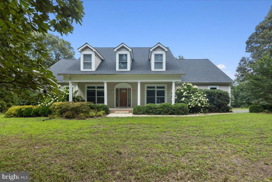 Custom contemporary with inspiring architecture! Looking for style, creek views, soaring ceilings, primary bedroom on the main level with 2 walk in closets, (one that is 12' x 12"),  lots of windows and so much more!  Here you will not have to surrender to the ordinary! Conveniently located within 45 minutes of DC you wont believe you can have this kind of seclusion so close in.  The upper level features 3 other bedrooms, one with an en-suite bath. There is a huge recreation room over the garage with closets.  On the opposite wing is another great room with closets for storage and a lovely view of the creek.  All of this is a total of 3783 sq ft and if you need more space, the lower level in unfinished with a separate workshop room and a rough in for a full bath. Ceilings are 10"+ and lots f windows create a bright space .  Geothermal heating  system is welcomed and the oil burner is used for auxiliary heat as well as warming the water  for primary bath and half bath.  Replaced in 2025.  Outside you have  4.4 acres which seems like  much, much more.  The back deck is no maintenance and serves as a viewing stand for multitudes of wildlife . This is like having your own wild life sanctuary! Fox, deer, wild turkey, beavers, birds of all kinds, Canada geese, wood ducks, hawks, racoons and eagles grace you back yard. And what could be better?
Enjoy the evening sunsets  each evening and quietly unwind. And best of all, this home has geothermal heating!