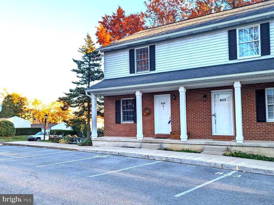 Adorable and affordable in State College.   1st timers, empty nesters, game weekends or just folks that like easy living!  Welcome Home.   Well maintained 2 bedroom/2.5 bath townhome. Newer central air and natural gas furance.  Unfinished walkout lower level to relaxing patio,  great for storage or future expansion.  Owners suite with private full bath.  Open concept great room with natural light streaming in.  2nd floor or lower level laundry options.  Fully applianced kitchen.  Relax on the covered front porch.  2 assigned off street parking spaces.  Moments from shopping, campus and downtown.  No shovel or lawn mower needed here!  Congratulations....