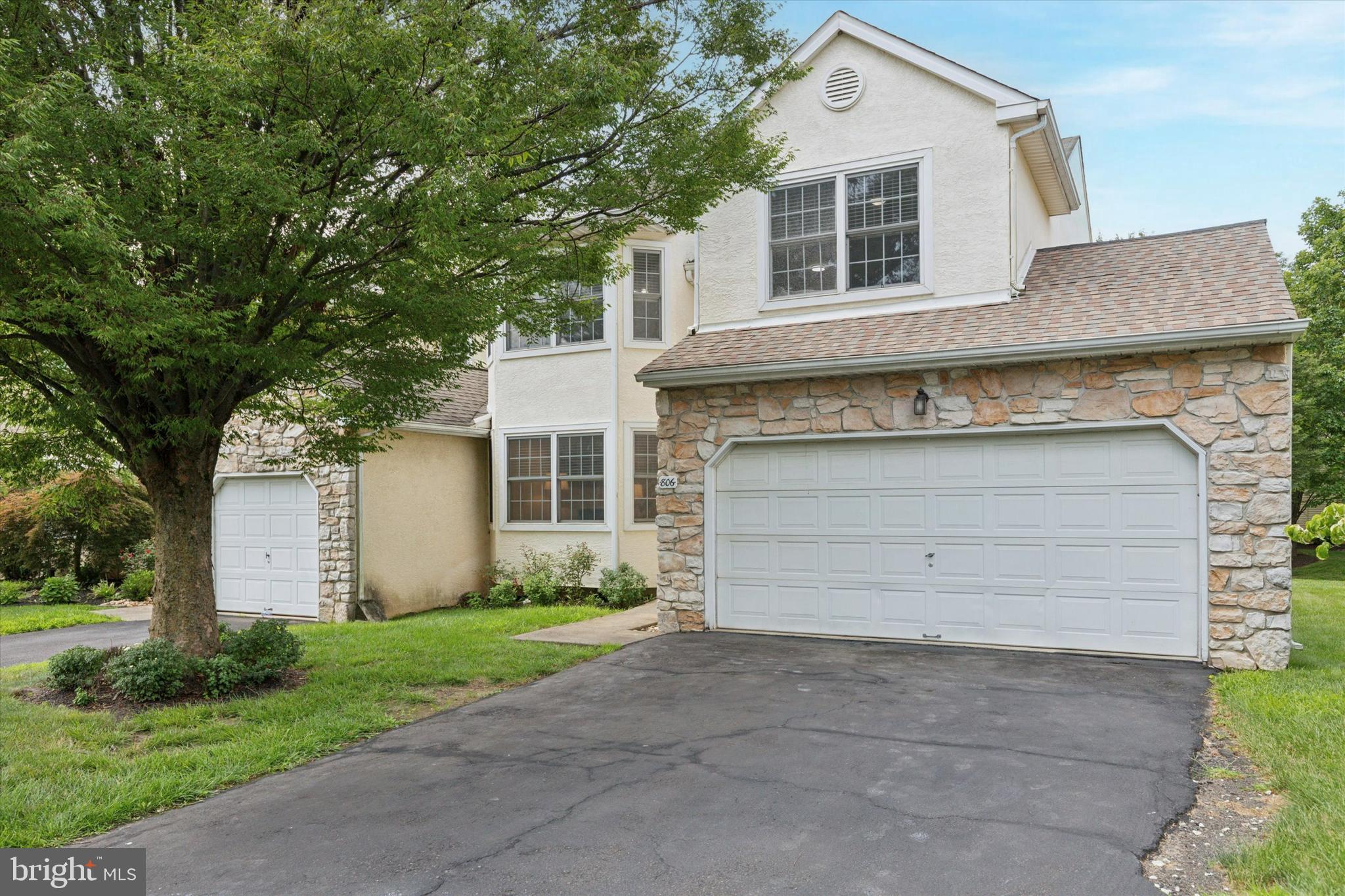 Well maintained Springhouse Woods end-unit townhome is ideal for those who are looking for lots of space with little maintenance in a tranquil setting in desirable Lower Gwynedd Twp in the sought after Wissahickon School District. The first floor offers a living room that leads into dining with a double window overlooking the deck. This room is perfect for hosting holiday dinners. The chef in the family will appreciate the kitchen with granite counters, tile backsplash, hardwood floors and stainless steel appliances, pantry and tons of cabinets and counter space. The kitchen opens directly into the family room that features a wood burning fireplace, recessed lights, vaulted ceiling and glass doors to the deck. A powder room and entrance to the attached 2 car garage complete this floor. The second floor features hardwood flooring and has 3 bedrooms and 2 full baths. Double doors welcome to the spacious primary suite with a large walk-in closet that can easily accommodate all your clothes and shoes.The main bathroom features tile flooring, a large soaking tub perfectly positioned under a double window and a stall shower. The second and third bedrooms are spacious and have ample closet space. The hall bath w/stall shower and a laundry completing the second floor. The full basement is finished with a separate room and you have lots of options for this space and in addition, it also offers lots of storage space. This area is great for an additional family room, home office and exercise room. If you like to entertain or barbecue, there is a perfect size deck and allows you to have a grilling w/family and friends. Easy access to major roads include Rt. 309 and PA Turn-Pike. Minutes away from Whole Foods, locally favorite restaurants and shoppings.
