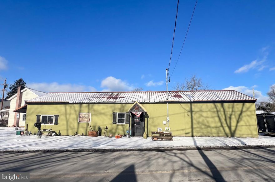 Now Is The Time. Be your own boss. This property is in Armagh Twp so no zoning but current use is commercial. Possibilities are endless. 2021,2022 a complete remodel was done, down to the studs. New metal roof, mini splits and half bath. Huge open concept. Bring your ideas!