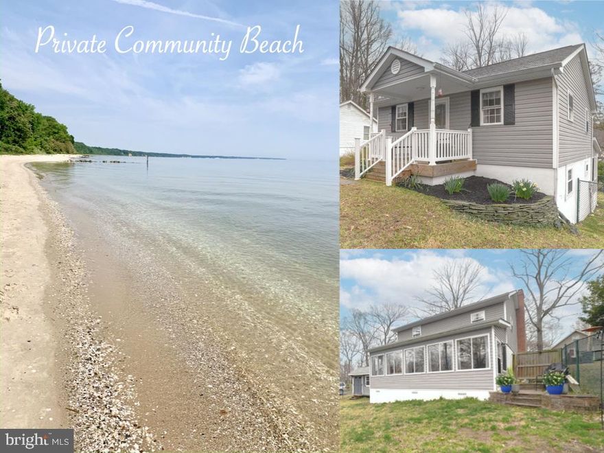 Welcome to a fossil hunters dream! 
Some of the largest shark teeth have been found on this beach! 

This home has been extremely well-maintained! Move-in ready. Original hardwood flooring on main level, encompasses the kitchen, dining area, both bedrooms, and full bath. 

The sunroom is where I would spend most of my time if I lived here, there is so much daylight you can’t help but to feel happy in this bright, large, well appointed, open space!

Having a party? This property has more than enough parking! Two driveways that could potentially hold up to 10 vehicles !!

Dog approved fenced in rear yard!🐾
With doggie door leading from the Sun room ☀️

You can join the long beach community association for a minimal fee of $100 per year which includes 4 parking passes at the beach 🏖️, a discount to rent the community center for private parties and events, a gate monitor at north beach and parking lot Monitor at South Beach to ensure that people outside of the community are not coming to the private beaches. Guest parking passes for beach parties once a year (excluding holidays). Sponsorship for a community events, such as national night out, potluck, dinners, and summer kick off parties! (These are optional to attend)

The marina is a 15 minute walk. Seller currently owns a boat slip that she is willing to sell with the property at the right price! 

Have the best of everything here in this hidden gem, waiting to be discovered by you!
