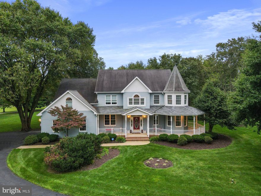 Fairy Tales can come true! in Dayton/Clarksville when you own this Custom Victorian with wrap around porch and it's own 3 story Turret!  Almost 5,000 sq. ft. of  finished living area! Located on 2.43 well manicured  acres on cul-de-sac.  Main Level features Foyer with double closets, hardwood floors, powder room, office,  living room, sunroom off formal dining room, custom granite counters, center island, quality cabinets, table space kitchen upgraded refrigerator, family room with tray ceiling & brick fireplace.   Upper Level spacious laundry room, 5 Bedrooms,  5th bedroom now office , sitting room possible 6th bedroom, 3 full bathrooms, Elegant primary bath,  with ceramic/marble finishes, separate shower, free standing soaking tub.   Finished basement  includes recreation room, space for additional rooms,  rough-in for bath and walk-up to  level back yard featuring huge screened porch, deck, patio area and irresistible playhouse.  2 zone heat/ac systems.  Many charming  features are found throughout including cozy gas heat, energy efficient Anderson windows,  high ceilings, skylights, ornate multiple siding treatments,  molding, abundant closet space, pocket doors, window seats, transferable ADT alarm system to name just a few of the many features found in this quality constructed home.  Don't miss out!