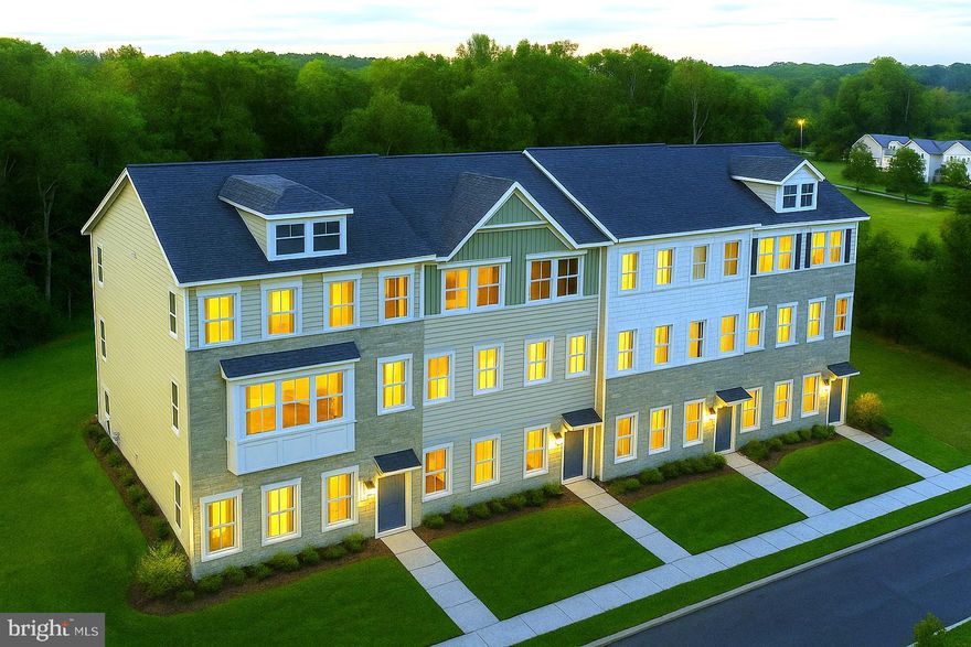 This amazing Ellicott townhome has 2,736 sq. ft. with 3 bedrooms, 2 full baths and 2 half baths, 2 car garage with 2 additional parking spaces .  Situated on the first floor, two versatile flex spaces on main level can be used as a recreation room for family games, comfortable lounging, and home office.  Enhancing the convenience and functionality of the first level is a half bathroom.  You will have excess to the backyard for outdoor living space. On the second level the kitchen is equipped with an oversized center island that doubles a breakfast bar, sparkling granite countertops, stainless steel appliances, designer cabinetry and a roomy pantry.  Ample countertop space that provides plenty of room for food prep and casual meals.  The Dining room is fit for casual weekend brunches and upscale celebrations alike.  The sun-drenched family room flows to the kitchen to make everyday living a breeze, and you will find a powder room for convenience on this level.  The third level owner’s suite features a spa-inspired bathroom with a glass-enclosed shower with built-in seating, double vanities and a generous walk-in closet, plus an optional tray ceiling.  The owner’s bathroom has dual sinks, and a generous glass-enclosed shower make mornings simple.  A separate commode area adds an extra layer of privacy to the en-suite bathroom.  Built-in shelving optimizes this spacious walk-in closet for organizing wardrobes, shoe collections, accessories and linens.  Two secondary bedrooms are situated down the hall from the owner’s suite.  There’s a full bathroom shared between the secondary bedrooms.   The laundry room is conveniently located among the bedrooms on the second floor, which helps simplify household tasks.
The photos provided are for illustration purposes only, and not of actual home.
Homeowners will enjoy an onsite community center, swimming pool, exercise room, dog parks, tot lots, and walking trails.  St. Charles Highlands is near great shops, restaurants, parks, and golf courses for outdoor activities. The Capital Beltway offers easy access to Washington, D.C.