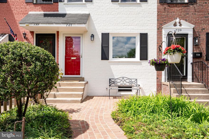 Great new price! Welcome home to this cosy two bedroom, two bath row home in southwest Old Town - loaded with updates. At the end of a gentle curving brick walkway flanked by beds of ivy, perennials and shrubbery, the path opens for space to sit and watch the world go by. Step up and enter through the firetruck red front door. *** Past the entry foyer is a living room with large window and broad opening to the dining room that, in turn, opens to a fully updated kitchen: appliances, cabinets, counters, sink space saving accessories and hot water dispenser, lighting, flooring. *** Upstairs, there are two bedrooms and one beautifully, fully updated bath with glass doors to the tub shower. The hardwoods on the main and upper levels are recently refinished and gleaming. *** The lower level has a rec room with a peek of natural light, full bath with stall shower, under-stairs storage space, and laundry/utility room with still more space for storage. There are walk-up steps to the back yard from the utility room, covered so as to extend the usable patio space and to protect the steps from collecting leaves and debris on windy days. Keep the steps as is to use only as necessary or visualize future renovations incorporating easy egress from the lower level. *** The back fenced patio is just the space for grilling and tranquil relaxation. The gate opens to an alley where garbage and recycling are stored and collected. *** A stone’s throw from south Old Town favorites Frankies, Southside, Ace Hardware and Balduccis, this home is only just over a mile to the King St metro (with closer bus stops), and just over a half mile to the Potomac for relaxing strolls along the picturesque waterfront. What a combination of Old Town charm and convenience!  Please ask for the full list of updates that includes many cool features.