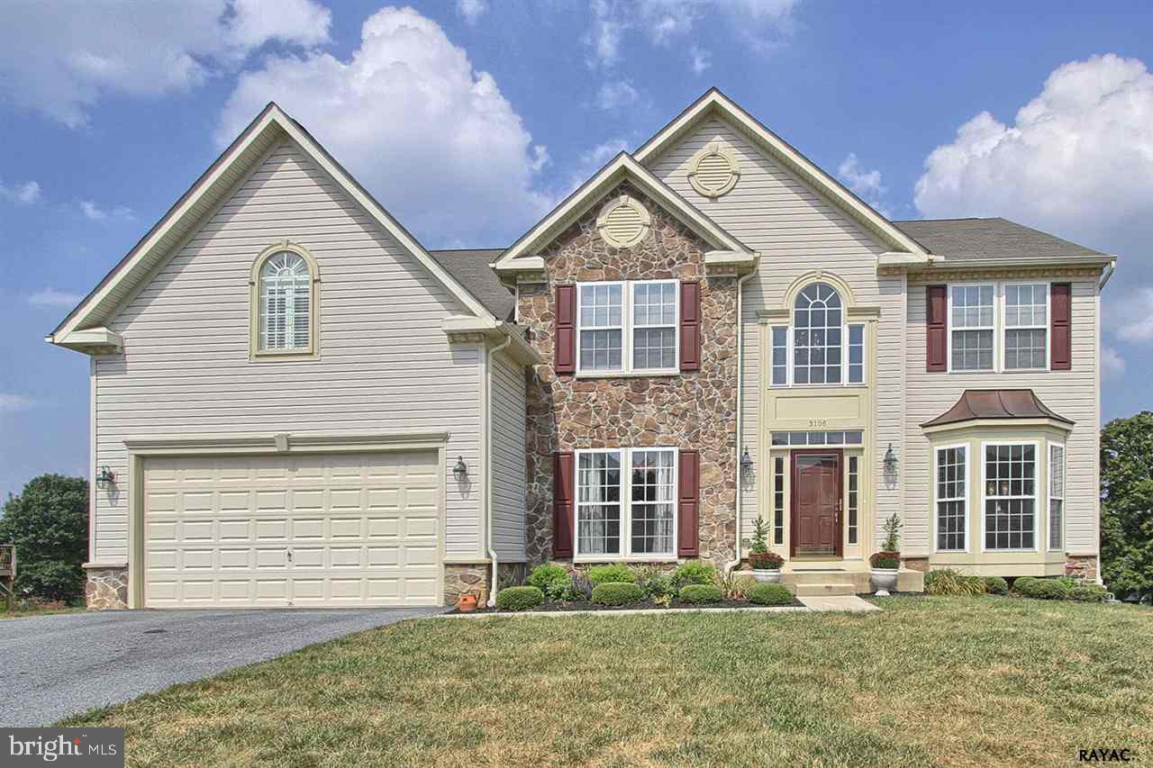 Incredibly priced!! Elegant & practical, open flr plan, hdwd & ceramic flrs, granite counters, 2-sided staircase, stone gas FP, doors to deck from Breakfast & Sunrm, potential In-Law Qrtrs - plumbed for stove & sep GFI, 19'6x23 deck, pillars & large windows, recessed lights, so much rm & possibilities, convenient to I-83 & Rt 30. See Assoc Docs for more details.