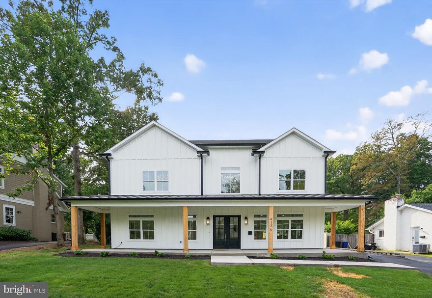 Welcome to 4136 Orchard Rd — A Modern Masterpiece in Fairfax City and no HOA. 
This home offers  5 legal bedrooms; currently configured as 3 bedrooms 2 full bathrooms upstairs, 1 bedroom/office 1 full bathroom main level and 1 bedroom and 1 full bathroom in the basement. 
A stunning three-level transformation, this home offers the perfect blend of luxury and space with nearly 5,000 sq. ft. of living area on an expansive 0.47-acre premium fenced lot.
The striking exterior showcases vertical siding, a sleek metal roof, black gutters, large windows, and wood porch columns. The double front entry doors feature a contemporary design that beautifully complements the modern farmhouse architecture. Inside, soaring 10-foot ceilings on both the main and second floors create an exceptional sense of space and elegance.
This home offers five bedrooms and four full bathrooms, including a main-level office/bedroom ideal for flexible living needs. 
The showpiece of the upper level is the spacious primary suite, featuring an expansive walk-in closet and a spa-like bathroom with luxurious marble walls and flooring. Two additional upper-level bedrooms are connected by a Jack-and-Jill bathroom, offering both comfort and privacy.
On the main level, entertain effortlessly in the open-concept gourmet kitchen and living area, complete with ZLINE appliances, a full butler’s pantry, and a beautiful view of the courtyard patio. Just off the kitchen, the all-season sunroom is filled with natural light from skylights and large windows and features an electric fireplace. A dramatic accordion-style bi-fold door creates seamless indoor-outdoor living, opening directly to the private courtyard patio.
The fully finished lower level is designed for both relaxation and entertainment. It features nearly 8-foot ceilings, a large recreation room with a wet bar and beverage cooler, a full bedroom and bathroom, a versatile flex room perfect for a gym or yoga studio, and a separate entrance for added privacy.
Car enthusiasts will appreciate the attached two-car garage and the extended driveway, which can accommodate up to eight additional vehicles.
Unbeatable Location:
1.5 miles to Downtown Fairfax & the Courthouse, 5 miles to Inova Fairfax Hospital, 7 miles to Inova Fair Oaks Hospital, 19 miles to Dulles International Airport, 20 miles to Washington, D.C. & Ronald Reagan National Airport, Quick access to I-66 & I-495. Minutes to upscale shopping, fine dining, and everyday conveniences that Fairfax City has to offer
Experience lifestyle-centric living in one of Fairfax County’s most coveted communities. This is more than a home—it’s a lifestyle. Listing Agent related to Seller.