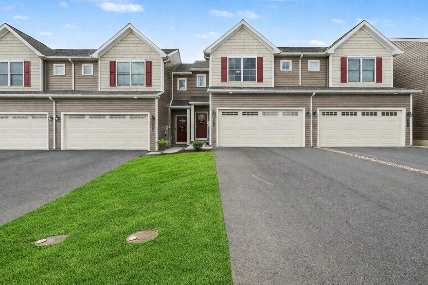 Welcome to 104 Magnolia Drive. With construction completed at the end of 2024, this nearly new one-owner townhome in Middletown offers modern style and like-new condition throughout. This 3-bedroom, 2.5-bath home features an open-concept floor plan designed for both everyday comfort and entertaining. The main living area showcases luxury vinyl plank flooring, while the kitchen offers quartz countertops, stainless steel appliances, and a large pantry. Two bedrooms feature walk-in closets, providing added storage and convenience. Enjoy outdoor living from the deck or patio, plus the added flexibility of a walk-out basement for future finishing, storage, or additional living space. The painted 2-car garage adds a clean, finished touch. With a low HOA annual fee and a convenient location just 7 miles from Penn State Health Milton S. Hershey Medical Center, this home is perfect for those seeking comfort, convenience, and like-new construction without the wait!