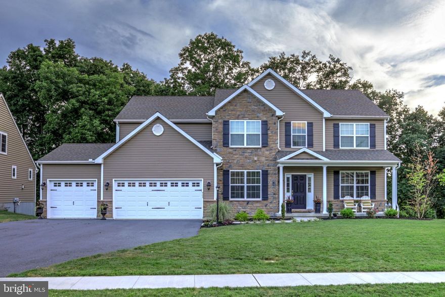 Move Right In!  This fabulous floor plan features 4 bedrooms, 2.5 bath home in Millfording Highlands.   First floor features office, formal living and dining rooms, spacious kitchen features subway tile, granite,  large center island with seating, gas cooktop, wall oven and morning room.  Large family room with gas fireplace. Second floor features 4 spacious bedrooms, large master suite with walk-in closet, whirlpool tub, separate walk-in shower and dual vanities.  Walk-out lower level unfinished waiting for future expansion.  Newly expanded backyard with view and access to creek, grass is currently growing in. Washer, dryer, closet organizer in master walk-in all negotiable.   Open House Sunday, June 24th  from 1 - 4 pm.