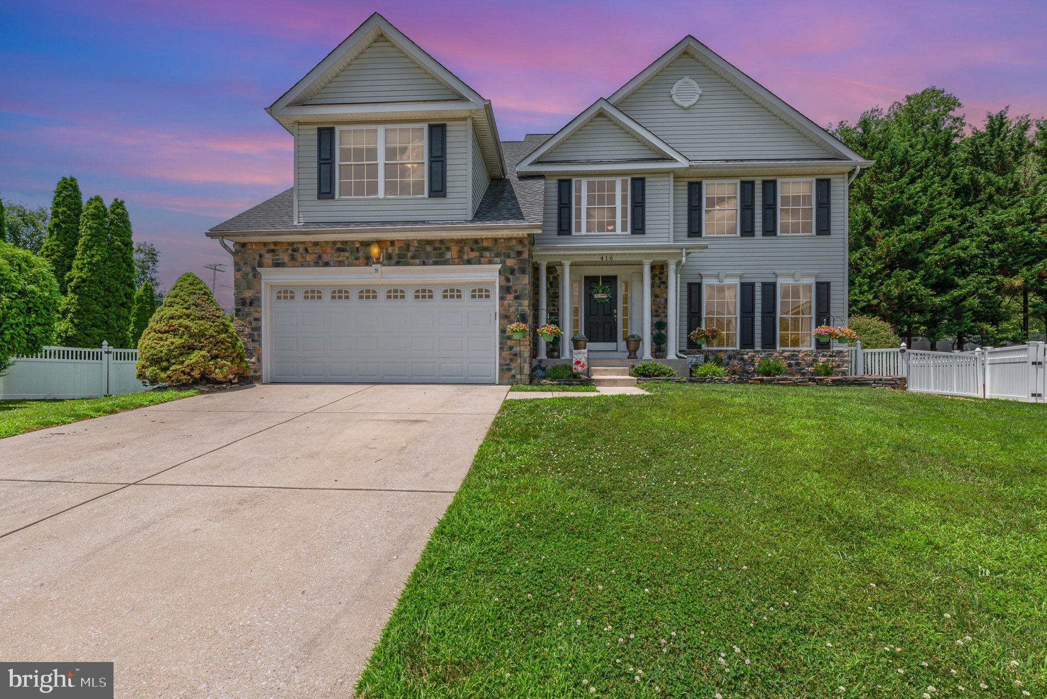 This one is incredible! 6 Bedrooms, 3.5 baths including a finished basement with an entire in-law suite with its own separate full service kitchen, and laundry. This home is in an ideal location just seconds outside of Bel Air, within walking distance to a playground and park, and with easy access to I-95 and Bel Air Rd. Over 5000 sq ft of finished floor space, this house is designed to hold any family and is move in ready with a large, cleared and fully fenced back yard. Main level has a completely modern kitchen with granite countertops, a large granite island, backsplash, custom cabinetry, walk in pantry and all stainless appliances. The kitchen opens out into a massive living room with wood flooring, electric fireplace and 9 foot ceilings. Also on this floor is a formal dining room, carpeted family room, powder room, and mudroom to the 2 car garage. The huge second level holds 5 beds and 3 full baths including a large owners suite with walk in closet and a private bath. The basement is an entirely separate apartment with its own modern kitchen, bedroom, 2 living areas and modern full bath along with storage room and a walkout stairs to the backyard.
This home is modern, pristine and in a perfect location, come see it today!