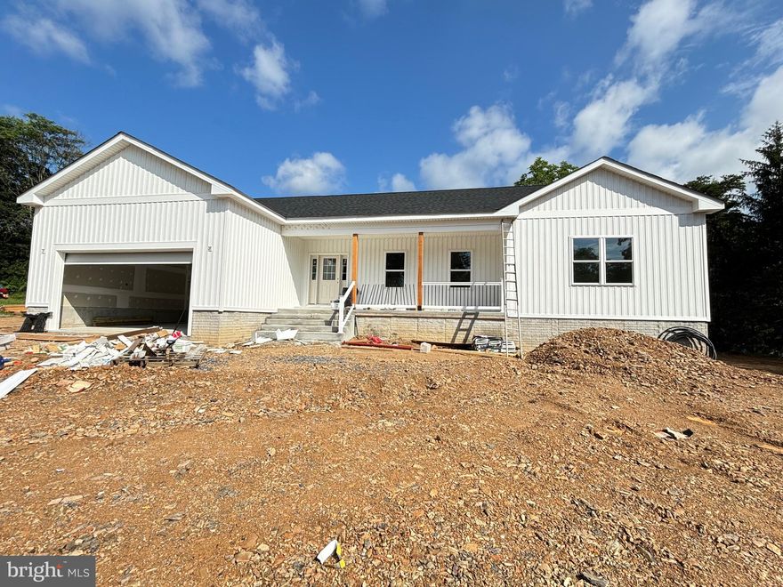 New construction with an August 2025 delivery!  No HOA hassle and fully unrestricted so bring the chickens!  This open concept 3 bed 2 bath home will feature a walk out basement and stone water table on the front.  Some standard options are granite countertops, stainless appliance package, LVP flooring.  Upgrades welcome, get in while you can to make it your own!  1.73 acre lot sits super nice and private!