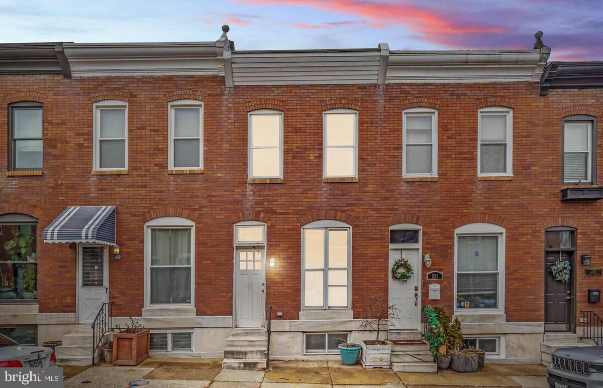 Magnificent fully renovated home in Highlandtown! Fall in love with all the new interior finishes from the luxury plank flooring, recessed lighting, spacious living room for relaxing and entertaining in the modern eat-in gourmet kitchen with stainless steel appliances and beautiful granite countertop and backsplash. Upstairs the hallway is brightened by 2 skylights, both bedrooms have ceiling fans, and the primary suite has an en-suite bathroom with classic modern vanity and shower, and the hallway bathroom has intrinsic tile work from the floor to the shower. The fully finished lower level is a great space to add a third bedroom, family room, office or media room and has a full size washer and dryer. All mechanics are brand new! Outside relax and entertain in your private patio. Walk to Patterson Park, restaurants and shops. A short drive or bus ride to Johns Hopkins Hospital and Bayview. Easy access to Rte. 40 and the 95.