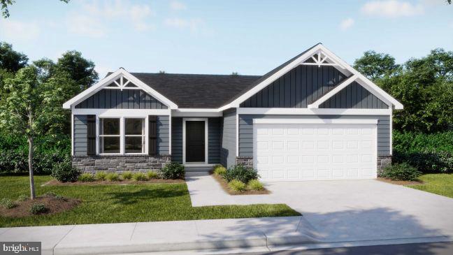 Enjoy single-level living on a 1-acre in Trovinger Mill Estates.
Ranch-style home features 3 bedrooms, 2 full baths, and an open-concept layout. The kitchen includes upgraded cabinetry, quartz countertops, a center island, pantry, and stainless steel appliances. Luxury Vinyl Plank flooring extends through the kitchen, dining area, family room, hallway, and laundry room for a cohesive, low-maintenance finish.
The private owner’s suite offers a spacious walk-in closet, double vanity, and walk-in shower. A generously sized laundry room with built-in shelving adds everyday convenience.
Located just minutes from shopping, dining, and major commuter routes.
Construction starting soon.
Photos are of a similar home and may show optional features.