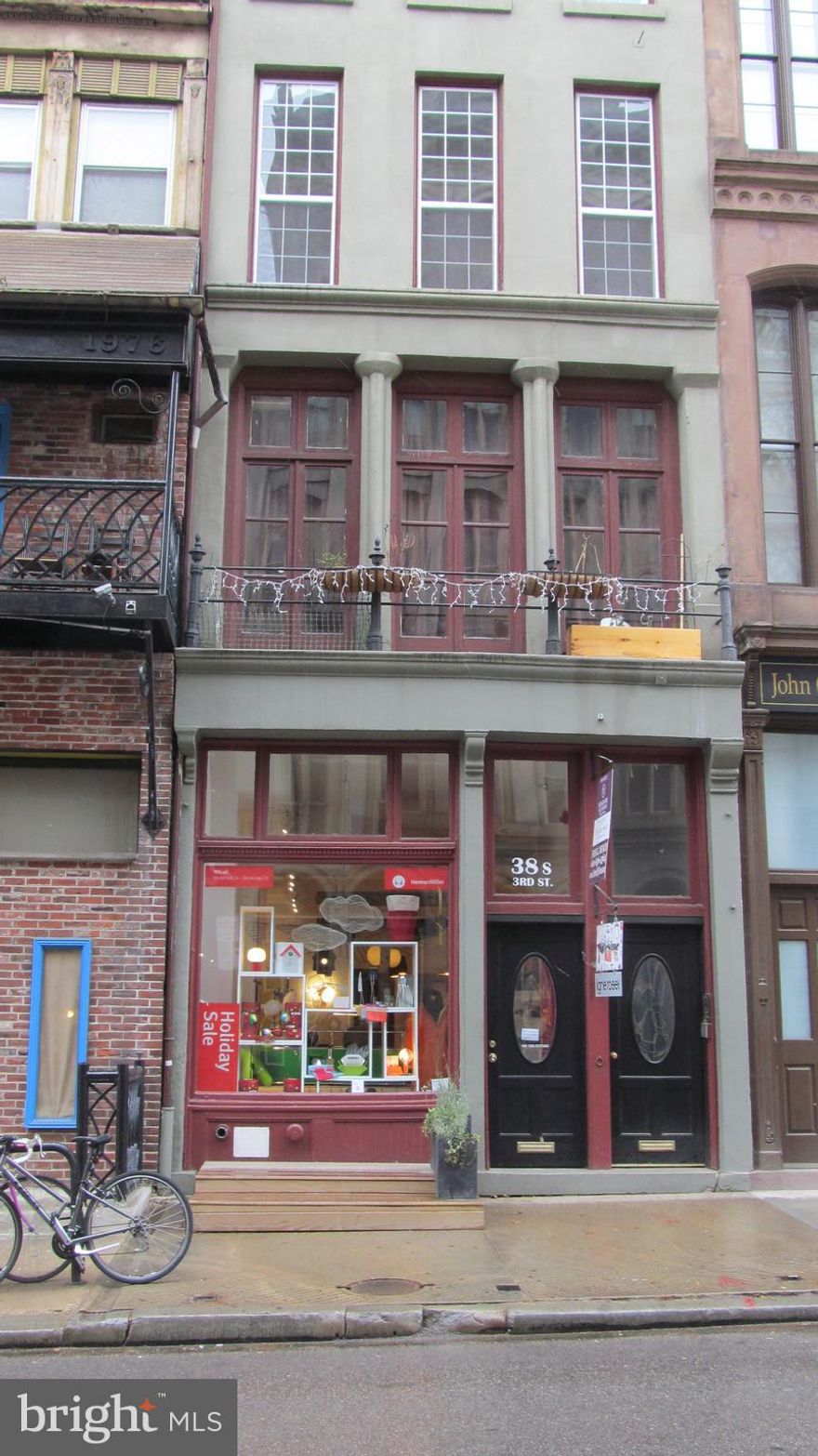 This fully-occupied 5,000 square foot building zoned CMX3, features 4 two bedrooms residential units. On the ground level there is a commercial space that is leased by Opportunity Barks Dog Training. Some basic updates have been made to the residential units in 2025, but there is still room for further improvements to increase the value. All units have central air and heat as well as washer/dryers. Located in the heart of Old City, 38 S. 3rd Street is a smart and strategic investment opportunity. Tenants enjoy exceptional walkability to great restaurants and boutiques. They have convenient access to public transit, with the 2nd Street Market–Frankford Line station just one block away. The property is also minutes from major medical institutions like Pennsylvania Hospital and Jefferson Hospital. It sits only a few blocks from I-95 providing quick, easy access to South Jersey.