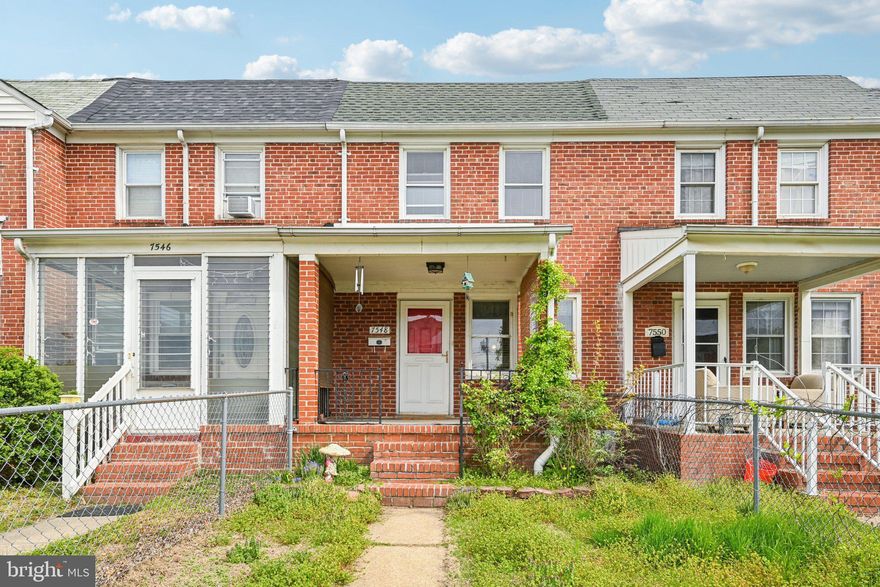 Charming and affordable opportunity in a convenient Dundalk location! This classic brick townhome offers a functional layout with comfortable living and dining spaces, making it a great option for a first-time buyer, downsizer, or investor.

Enjoy easy access to nearby shopping, dining, parks, and major commuter routes—everything you need is just minutes away. 

The property also features an adorable front porch, a covered back deck and a large shed, offering excellent storage or workspace potential. A great bonus for a home at this price point.

With solid bones and room to personalize, this home is perfect for someone looking to build equity over time or add to their investment portfolio. Buy a whole house for less than it would cost you to rent!!