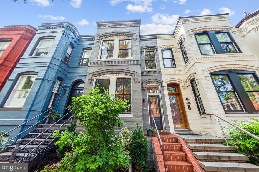 Just listed and by appointment only.  Stunning, modern luxury in Logan Circle!  This 3 bedroom 3.5 bath is perfectly situated on Kingman Place, a tree-lined street 1/2 block from 14th Street,  Whole Foods, Le Diplomate, Starbucks and just around the corner from the Circle, you couldn’t ask for a more premier location.  This is truly a one-of-a-kind house, it’s a classic Federal that was originally built over 100 years ago.  In 2015 it was completely demolished (except for it’s historic front facade) then re-imagined and re-built from the ground up.  It’s been stylishly updated again in 2020.  The home features an expansive open floorpan, with spacious rooms, 10ft ceilings, custom millwork and paneling, a huge chef’s kitchen with Italian cabinetry, a 15 ft island that seats 6, and a fully movable, glass and steel Nanawall which seamlessly joins the indoor space to the large outdoor deck complete with a live green wall of plants.  Upstairs, The owner’s suite has  skylights, a huge closet and separate dressing room, and a luxurious bath with heated floor, there is also a coffee bar and a floor to ceiling privacy door separating the suite from the rest of the house.  An additional large bedroom and bath complete the second floor.  The lower level has a third bedroom and offers the flexibility to be used as a private guest suite, casual TV room, home office or den.   This level is complete with, a full bath with tub, laundry, utility room, tons of storage, including a wall of extra closets.  Upgraded features include: white oak plank flooring throughout, gas fireplace,  updated baths with imported tile and Toto Washlet toilets, Restoration Hardware fixtures, a copper outdoor shower with privacy enclosure, a new laundry room, upgraded electrical, extensive landscape lighting and various outdoor plantings, kept alive by an automatic Rain Bird drip system.  Secured parking out back.  Fabulous…come and check it out!