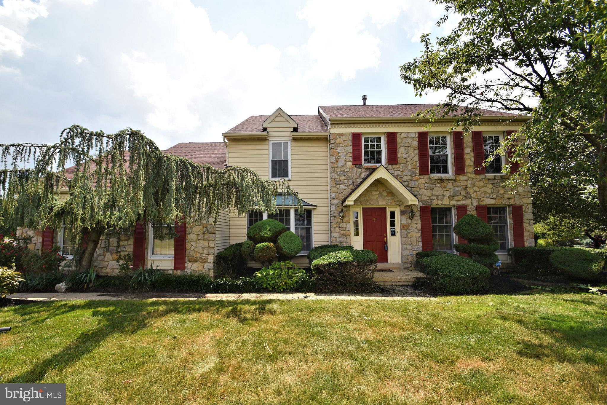 Proud of ownership. This is the one you have been waiting for! A+ Beautiful Upgraded house in sought after Dublin Hunt  II Development, with the Best Value Without the never-ending Stucco headaches.   Great Curb appeal. 4 Bed 3.5 Bath traditional Colonial Home with Natural lights pour in all day long making the home very Bright, Cozy and Enjoyable. Fully Upgraded from Top to bottoms with Newer Roof (2010), High-efficiency HVAC (2015);  Nice hardwood floor throughout of the first and second floor. Traditional wood burning Fireplace in the family room and Open Airing upgraded kitchen with exposed beams leads to the Wonderful Sunroom and New composed maintenance free deck (2016) and 2 New garage doors (2017 )plus the brand New Nest thermostat for your easy managed comforts. Master bedroom offers a  sitting room, walk-in closet and master bathroom was renovated in good taste and quality. Rest of 3 bedrooms on Second-floor all have great sizes and windows for Bright views. Finished basement with full bathroom adds more space for family fun. Highly ranked Upper Dublin school district; Convenient to all major roads, shops, and entertainment. Come to see this lovely home yourself. Move in ready.