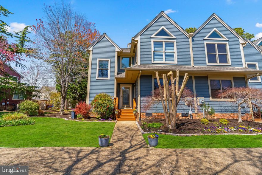 Experience an unmatched waterfront lifestyle in the prestigious community of Mill Creek in Solomons, MD. This exceptional end-unit town home offers the rare advantage of an expansive side yard AND a deeded boat slip (F-3) (approximately 30’ x 10’), that is perfect for enjoying relaxing days on the water. Thoughtfully transformed with a timeless design that features refined updates, finishes, light-filled rooms, this three-bedroom, three full bathroom home merges elegance with everyday comfort. Rich wood flooring flows seamlessly throughout both levels, setting the tone for the home’s elevated aesthetic. The kitchen is both striking and well-appointed, featuring custom-painted cabinetry, granite countertops, tiled backsplash, an induction range, Bosch dishwasher, trash compactor, and carefully curated details that make both cooking and entertaining a pleasure. The inviting family room centers around a warm propane fireplace, creating an intimate yet open gathering space. Upstairs, the primary suite offers a stunning private retreat, complete with a huge bedroom, dual closets and a beautifully renovated spa-inspired bathroom showcasing exquisite tile work and upscale finishes. An upstairs laundry room is both convenient and practical. Outdoor living is equally impressive, with an expansive wrap around over-sized rear deck ideal for relaxing or hosting guests. It also includes a dedicated storage space. The lovely unique setting includes an expansive side yard complemented by open green space. Meticulously maintained with significant recent improvements, including stunning custom blinds upstairs (2025), a new roof (2025), encapsulated crawl space with dehumidifier (2025), new dishwasher (2025), HVAC system (2021), and water heater (2021), boasting both comfort and peace of mind. A water-front maintenance free community that includes exterior maintenance, lawn care, snow removal. Assigned parking and convenient guest spaces directly in front of the home. Every detail has been considered! A short commute to NAS Pax River. Just minutes away from the Calvert Marine Museum, restaurants, shops, the boardwalk and all the amenities Solomons Island offers. Don’t wait…Schedule the showing today!