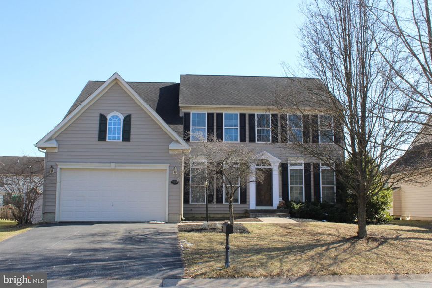 Professional pictures coming 2/27
3600+ fin sq ft Colonial style home featuring 5 bedrooms and 2.5 baths on an improved basement that has a walk-up to the fenced back yard.   Main floor heat is natural gas 90 plus condensing furnace and upper floor is on a newer heat pump; both levels have central air conditioning.  House has 3/4" wide plank oak hardwood flooring  through out except Kitchen(new LVP flooring) that includes newer appliances with walk-in pantry that has table space for a dinette area.  The kitchen opens to the family room which is centered with a raised hearth stone gas fireplace.  Main floor  also has a formal Dining room area and Living room, powder room and a Library/Office that could be used as a 1st floor Bedroom (no closet)
When you head up the stair case to the upper floor you will find the hardwood flooring continues to 4 large bedrooms .  The Master bed has a large walk-in closet with built-in safe and the master Bath show cases a large double bowl vanity with 2 new faucets, large shower and separate soaking tub and ceramic tile flooring .  Bath also has a separate lavatory and linen closet.   Also on the upper level are 3 spacious bedrooms and a hall full bath that has shower/tub combo with double bowl vanity.   There is a laundry room on the bedroom level presently not in use as the secondary laundry area is in use in the improved basement.  While in the basement you will find 4 finished rooms that have LVP flooring.   One can be used as a 5th bedroom(1 egress).  The rooms in the basement can be used as a family room/den or for a hobby.  Not to be overlooked but there is rough in for full future bathroom and 2 unfinished storage areas along with a utility room.   Walk out the basement to the backyard and enjoy privacy with a new (3yrs) 6ft high vinyl fence(fully fenced) that includes a small fenced area for pets and large beautiful Maple tree.
Additional perks include: monitored security system with entry points hardwired ; updated 2021, new humidifier, Kitchen sink has a RO system, whole house filter & water softener, 4ft wide exterior stairs from basement, SUNDECK and 2 new storm doors.  This house has endless space and in excellent condition and has a paved driveway with a large 2 Car garage that enters off the kitchen.