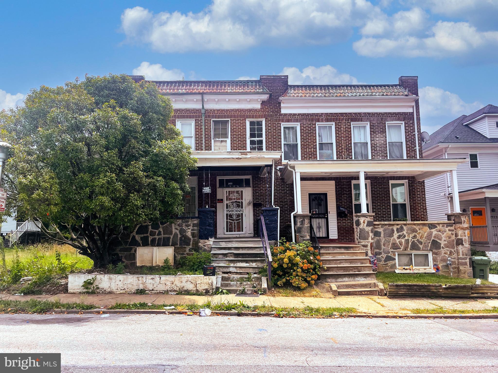 BUY NOW: Deposit: $10,000. 2 Story Porch-Front End-Unit Townhouse located in the Forest Park area. JUST MINUTES to Forest Park Golf Course, Gwynns Falls Park & Lake Ashburton. Easy access to major traffic artery Liberty Heights Ave.