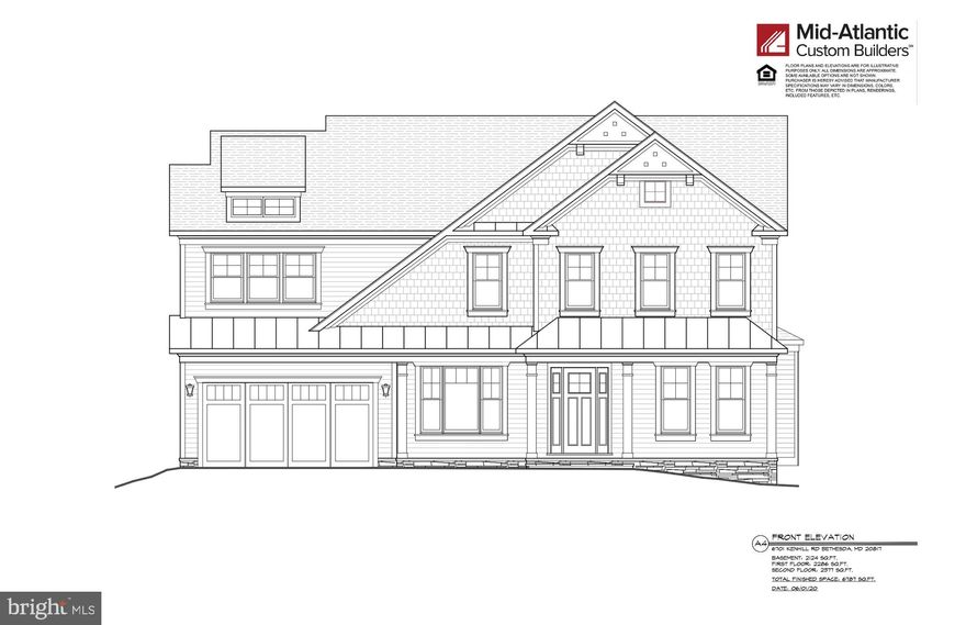 98% Completed!! Another masterpiece built by award winning builder, Mid-Atlantic Custom Builders. Three finished levels boasting 5 Bedrooms, 6 Full and 2 Half Bathrooms, and over 6,700 finished square feet. Large Family Room with fireplace, private Dining Room and oversize gourmet Kitchen with all stainless steel appliances, Living Room, Office with the option to be a Bedroom. Master Suite with his & her s walk-in closets and private terrace, luxurious Spa Bath with separate shower and soaking tub. Additional 3 Bedrooms and 3 Bathrooms, Homework/Study Room and Laundry Room in the upper level. Large lower level with Recreation Room, Exercise Room, 5th Bedroom and 1 Full and 1 Half Bath. 2 car garage and a screened-in porch and deck in the backyard. This gorgeous brand new home features all the details and Green features you have come to expect from a finely crafted Mid-Atlantic Home! In Walt Whitman High School District!
