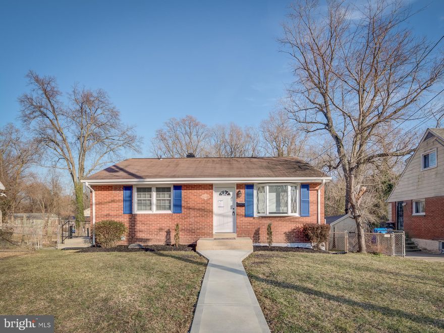 Beautifully renovated 4 bedrooms, 2 full baths , Rambler SFH. Featuring Wood floors, Ceramic titles, fresh paint, 42" Kitchen cabinets, Granite top, with SS appliances. Basement with Bedroom, full bath and Living room and Laundry room and walkout.  Fenced backyard.  Convenient Location, close to DC, Metro, Walker Mill Regional Park, and 495  Due to concerns about COVID-19 and as a courtesy to all parties, please Follow the CDC guidelines.