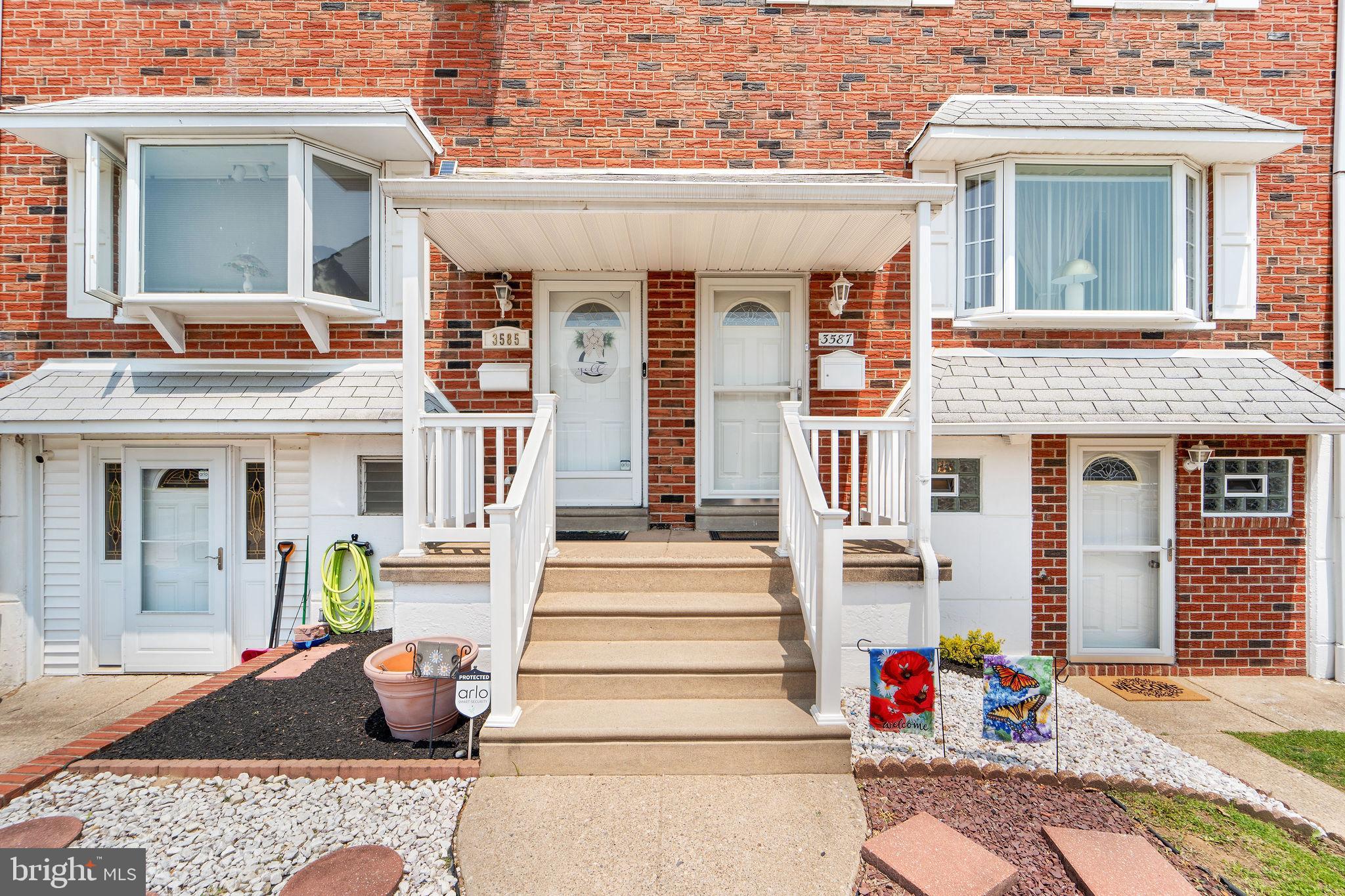 Open House Sat & Sun, June 7th–8th 12pm-2pm
Welcome to 3587 Brookview Rd – Immaculate, Loved & Full of Charm!
Beautifully maintained 3BD/1.5BA Pennswood Park townhome owned for 35+ years. Features a warm family entertaining area with custom brick gas fireplace, space galore with a converted garage and large attic, plus bonus 4-zone mini-split HVAC throughout for added comfort.
Bright living room with crown molding, formal dining, and inviting kitchen with cozy breakfast nook. Upstairs offers 3 comfortable bedrooms and updated full bath. Lower level includes laundry and extra storage.
Step outside to a rare custom screened-in patio with ceiling fans—your private oasis—leading to a fenced yard with grill area, shed, and Dappled Willow tree.
-Walk to schools, playgrounds, and transit.
– Don’t miss this Northeast Philly gem!
-Move-in ready, competitively priced & full of potential