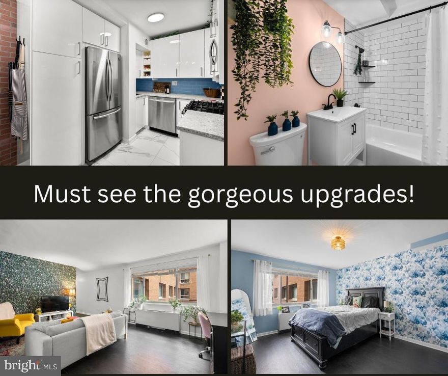 Welcome to this beautifully remodeled, approximately 800 sq ft home in the heart of Glover Park, where every upgrade has already been completed—just move in and enjoy. This inviting residence features LVP flooring throughout, with the kitchen and dining room enhanced by elegant marble tile. The spacious living room offers a large picture window that floods the space with natural light. The kitchen has been opened up to create a seamless flow into the charming dining area, highlighted by a striking faux brick accent wall—perfect for entertaining. The remodeled kitchen boasts sleek 42" white cabinetry, stainless steel appliances including a 5-burner gas stove, a custom backsplash,  upgraded countertops, and modern finishes throughout. The spacious bedroom includes a large window, walk-in closet, and an additional linen closet. The remodeled bathroom is finished with classic white subway tile, a beautiful vanity, and ceramic tile flooring. A convenient guest closet is located in the foyer. **Assigned parking and storage convey with the property. This pet-friendly building offers excellent amenities including a gym, rooftop deck, entrance lobby, and laundry room. Coop fees include taxes, utilities, and the underlying mortgage. Fabulous location just steps from shops, restaurants, and everything Glover Park has to offer.