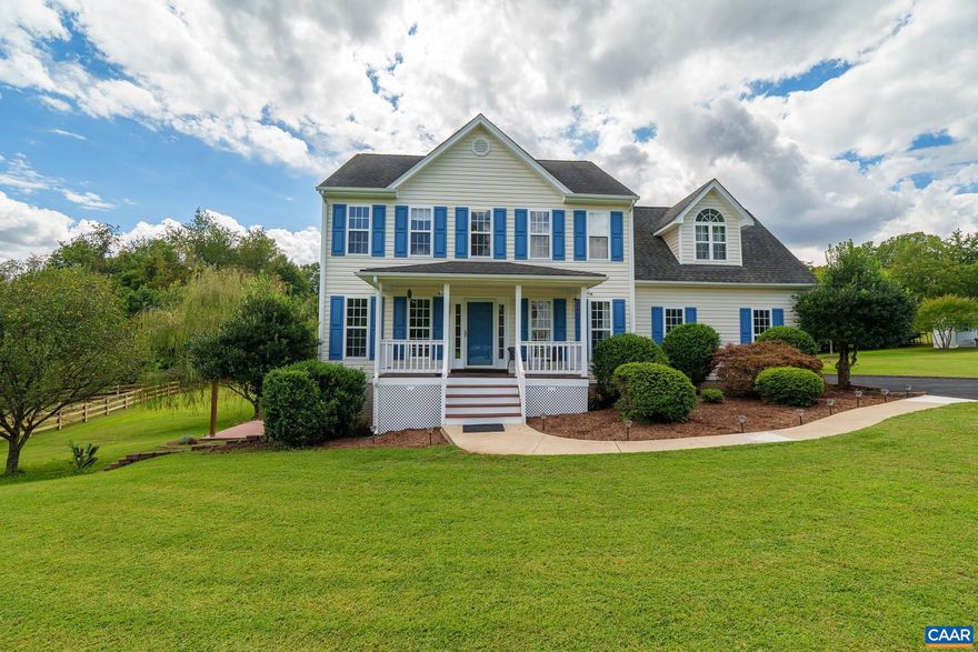 Large 4 bedroom 2.5 bath home with finished basement apartment w/ separate entry and 2 car garage. This popular residential neighborhood offers the ease and proximity to Charlottesville while being nestled only 20 minutes to the city center & mere minutes from NGIC & DIA. Hardwood floors through the property with freshly painted first level interior and newly stained porch. Lots of beautiful outdoor spaces including back deck, poured concrete side patio with pergola and backyard fire pit. This beautiful property boasts a large cleared, flat lot with spacious paved driveway.  Large front yard is its sits back from the road.,Formica Counter,Wood Cabinets,Fireplace in Living Room