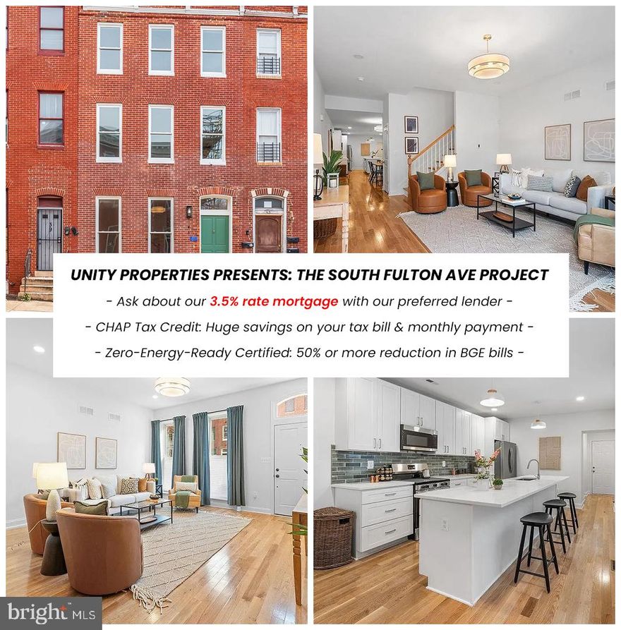 Experience the charm of historic Union Square in this expertly reimagined three-story
rowhouse, part of a premier 20-home restoration project led by Unity Properties. Spanning
over 2,200 square feet, these townhouse-style residences offer a sophisticated blend of
contemporary luxury and versatile living. The interior boasts an airy, sun-drenched atmosphere
defined by soaring ceilings and an expansive open-concept layout. Every detail has been
thoughtfully curated, from the gourmet kitchens featuring sleek stainless steel appliances and
designer fixtures, to the three spacious bedrooms and 2.5 high-end bathrooms. Outside, you
can relax or host guests within your secluded, fenced rear yard.
This property provides a highly accessible path to homeownership: every home is eligible for a
3.5% interest rate mortgage through our lending partner (ask your agent for more information!)
Through our partnerships, the homes also offer at least $10,000 in forgivable down payment
assistance alongside eligibility for several other large city grants. Beyond the financial
incentives, these homes are Zero-Energy-Ready Certified, a standard that can reduce your
monthly utility expenses by as much as 60%. Residents also benefit from the CHAP tax credit,
which provides thousands in annual savings on property taxes for years to come.
As a premier offering from Unity Properties—a nonprofit developer focused on neighborhood
revitalization—these homes represent an investment in both your future and the community.
With 11 units already complete and 9 more currently in progress, buyers can join a brand-new,
growing community of like-minded homeowners. We invite you to join the transformation of
Union Square by scheduling a private tour or visiting one of our upcoming open houses. Agents
are encouraged to review the private remarks for further details.
NOTE: images may showcase model homes or previous completions to illustrate finishes and layouts.