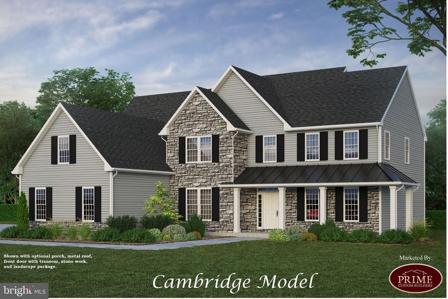 TO BE BUILT on Home Site 1 - Prime Custom Builders, LLC, presents their Cambridge Model showcasing the quality and design of the builder while allowing the new homeowner the opportunity to customize and make it their own. Featuring a spacious and flowing floor plan, the Cambridge will welcome your guests in the two-story foyer flanked by a private study and a formal living room captivated by a sweeping staircase. Columns detail the dining room entrance as you move from here into the kitchen. Form meets function in the gourmet kitchen with the large center island, a walk-in pantry, and adjoining breakfast room with sliders to the backyard. Next, the great room highlights a volume ceiling which is made cozy by the glow from the gas fireplace. Completing this level is a laundry room, mudroom, and powder room. Upstairs, a private oasis is found beyond the double doors to the primary suite featuring a private sitting room, two walk-in closets, and a luxurious bathroom with soaking tub. Down the hall, two bedrooms share a full bath while another bedroom enjoys the comfort of its own en suite. A versatile loft overlooks the great room. Rounding out this floor plan is a full, unfinished basement, awaiting your future plans or choose to finish it with the builder before you move in. This floor plan includes a two-car garage, but a third bay is optional. Curly Hill Rd is a quick ten-minute drive to downtown Doylestown, Lake Galena, or the Delaware River and is an easy drive to shopping and dining.
